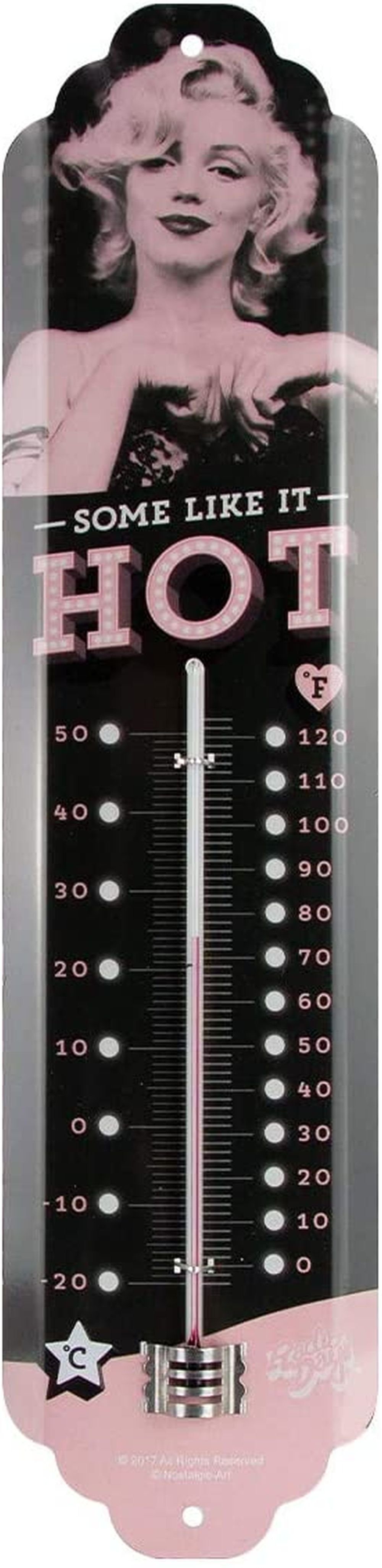 Nostalgic-Art Raumthermometer Retro Metall-Thermometer Innen Analog - Marilyn Some Like It Hot