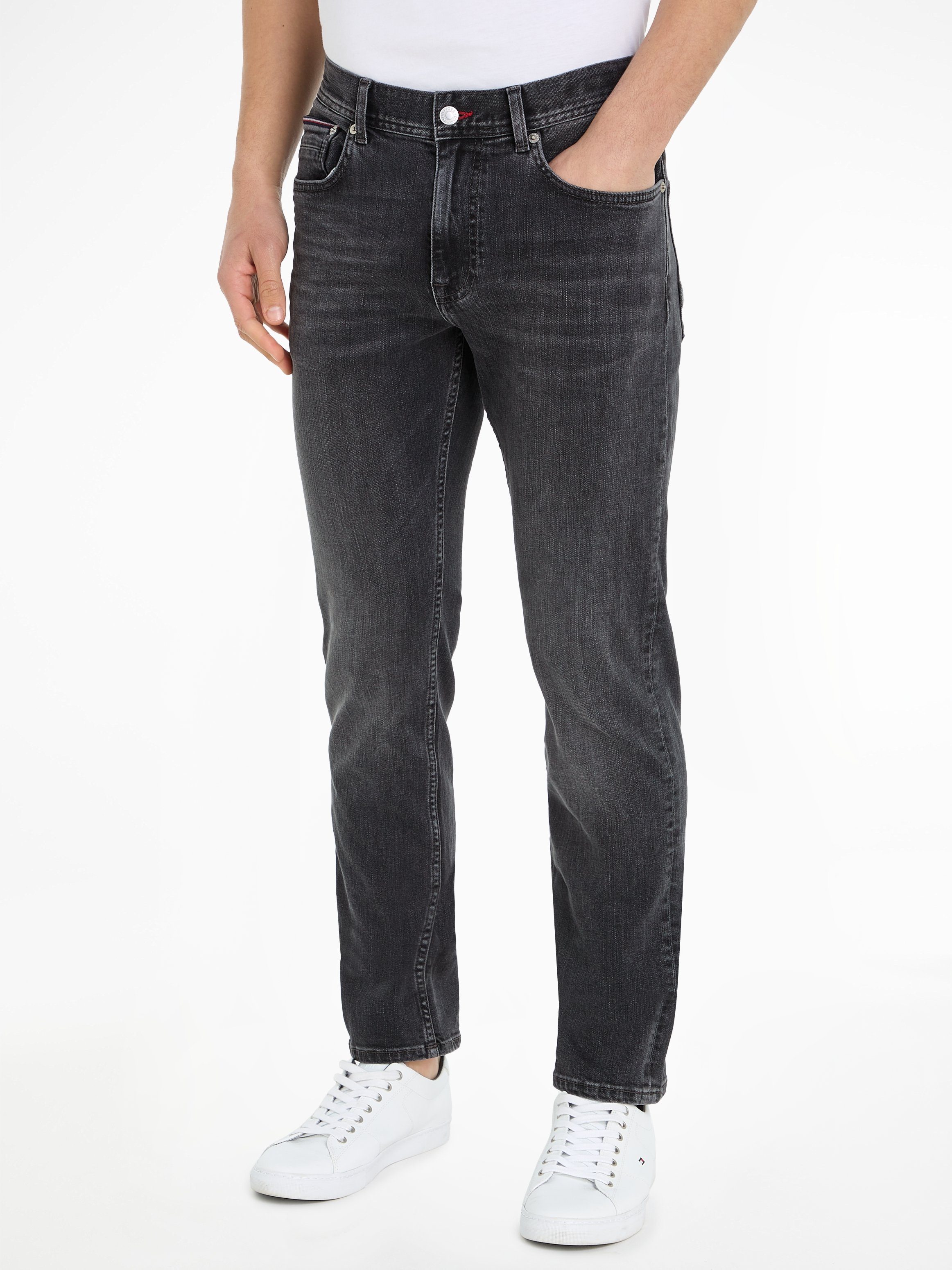 2024 Neuerscheinung Tommy Hilfiger 5-Pocket-Jeans STRAIGHT DENTON STR BLK SALTON