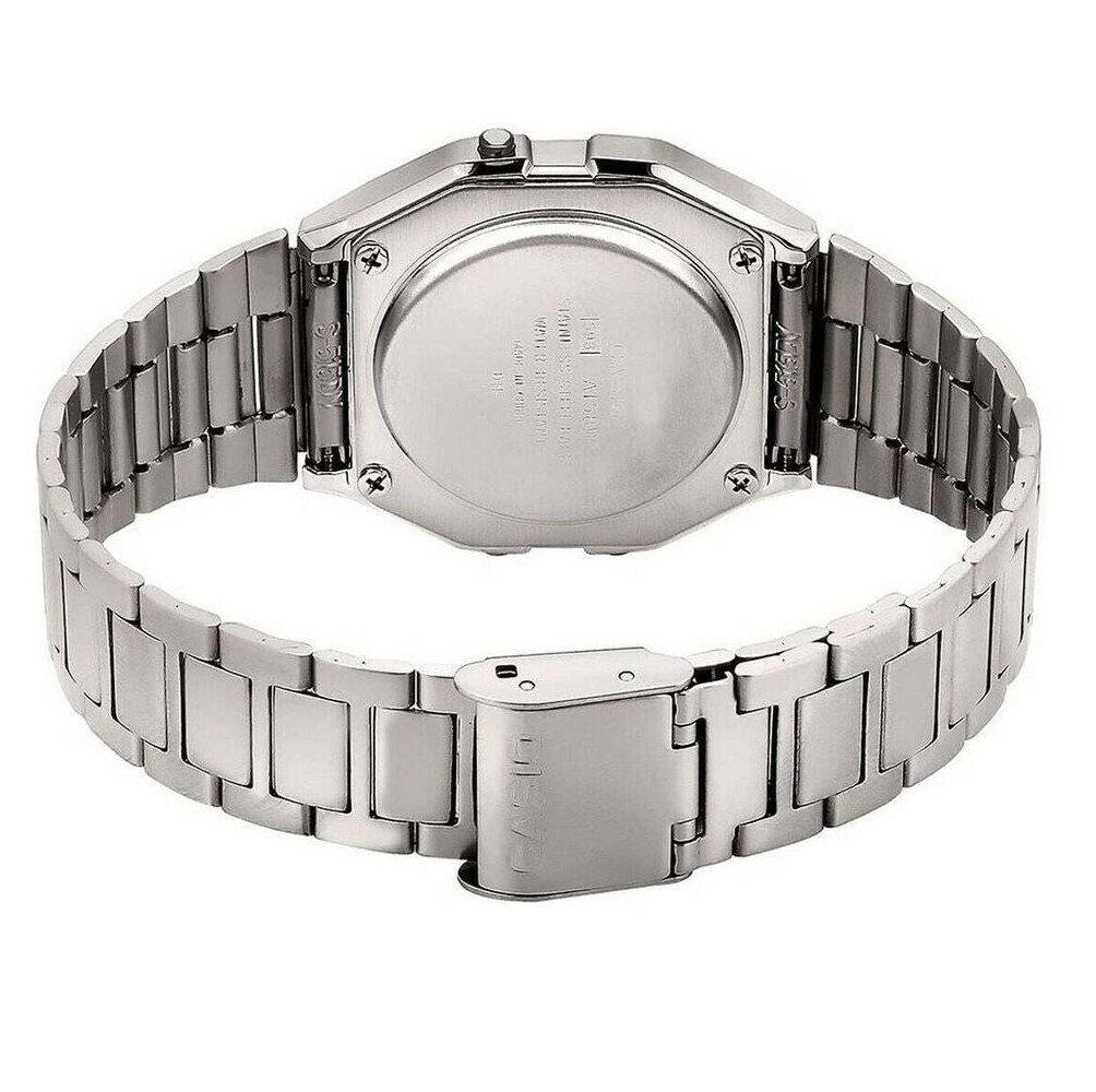 CASIO Digitaluhr CASIO Armbanduhr digital, wasserfest, Vintage, Edelstahl, silber (A158 A158WA-1DF, (1-tlg)