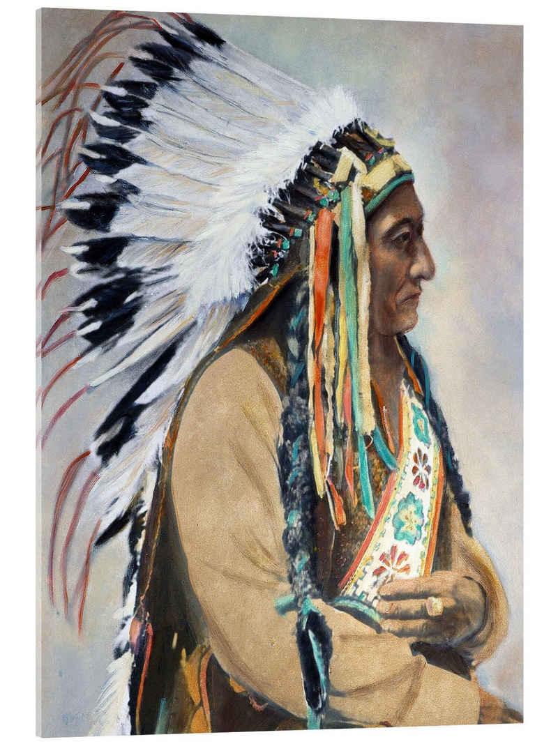 Posterlounge Acrylglasbild Granger Collection, Sitting Bull, Illustration