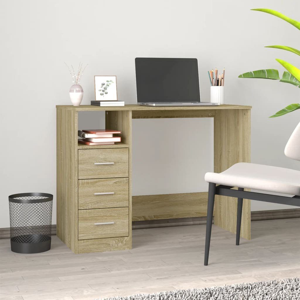 vidaXL Schreibtisch Schreibtisch mit Schubladen Sonoma-Eiche 102x50x76 cm Sonoma Eiche | Sonoma Eiche