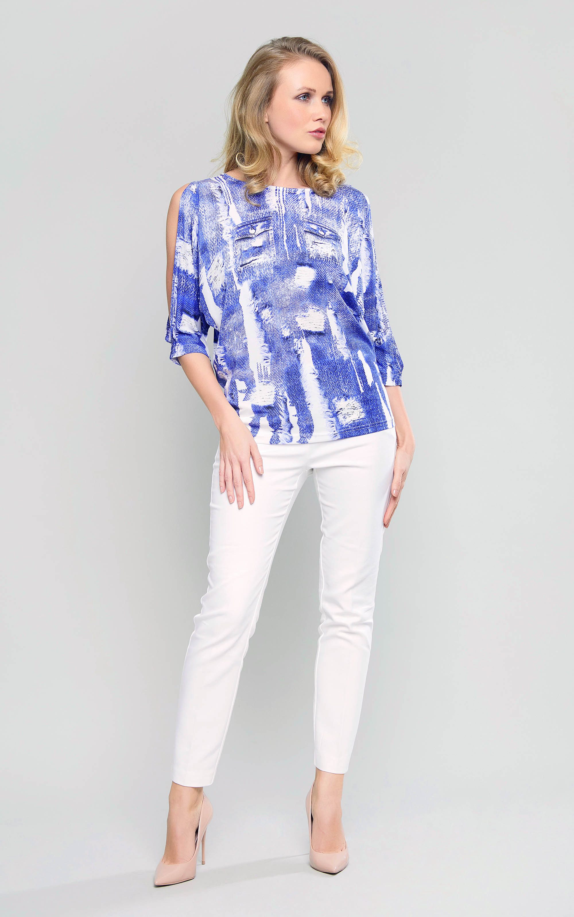 Passioni T-Shirt mit Jeans-Print günstig online kaufen