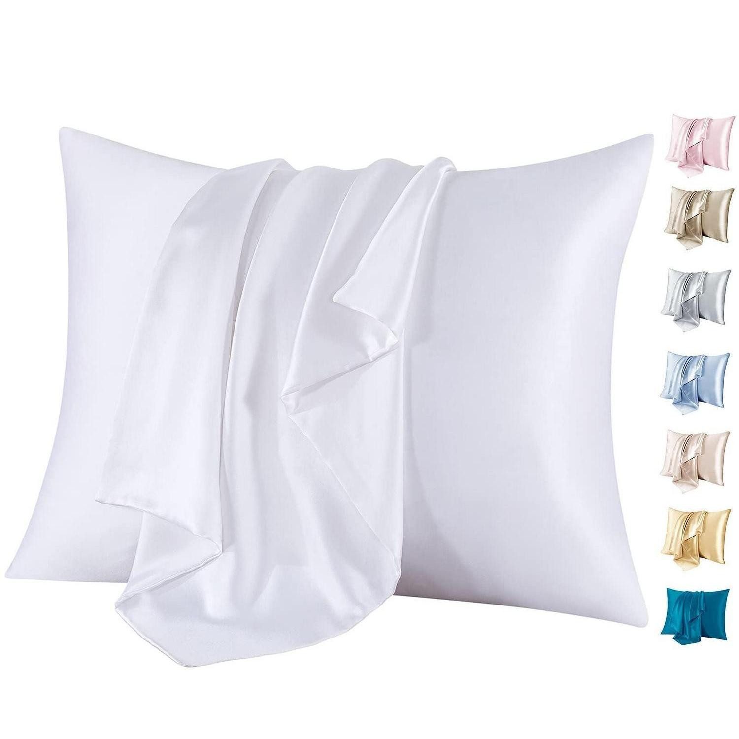 LuxusKollektion Kissenbezug Seidenkissenbezug 40x70 weiß