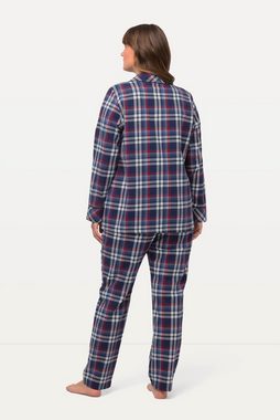 Ulla Popken Pyjama Pyjama Flanell Karo Reverskragen Langarm