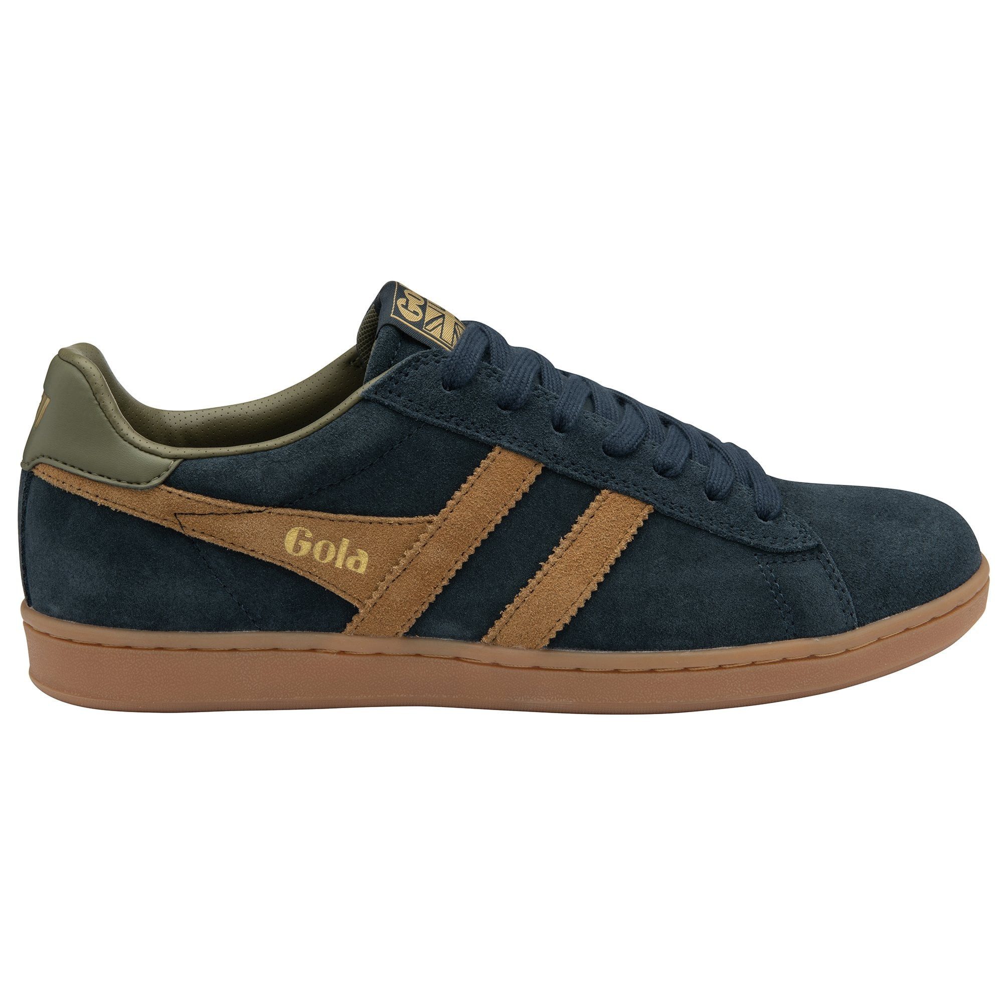 Gola Equipe II Suede-Leder navyblau/braun/khakigrün Herren Sneaker