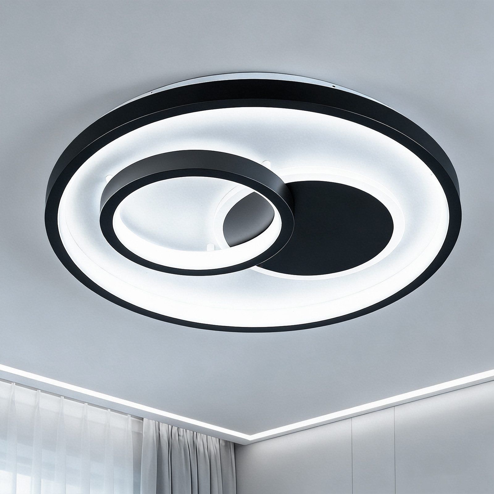 BlingBin LED Deckenleuchte Ø30cm Dimmbar Deckenlampe 30W, Runde 3000LM, 30W, LED fest integriert, Neutralweiß, Warmweiß, Kaltweiße, LED fest integriert, 3000-6500k, Modern Runde Wohnzimmer Schlafzimmer
