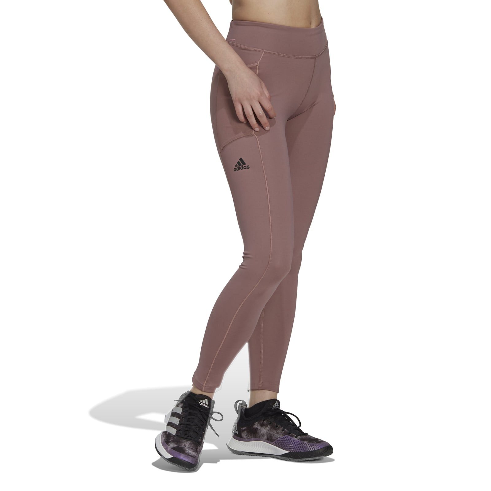 adidas Performance Trainingshose Match Tight (enganliegend, breiter Bund, schmal) rotbraun Damen