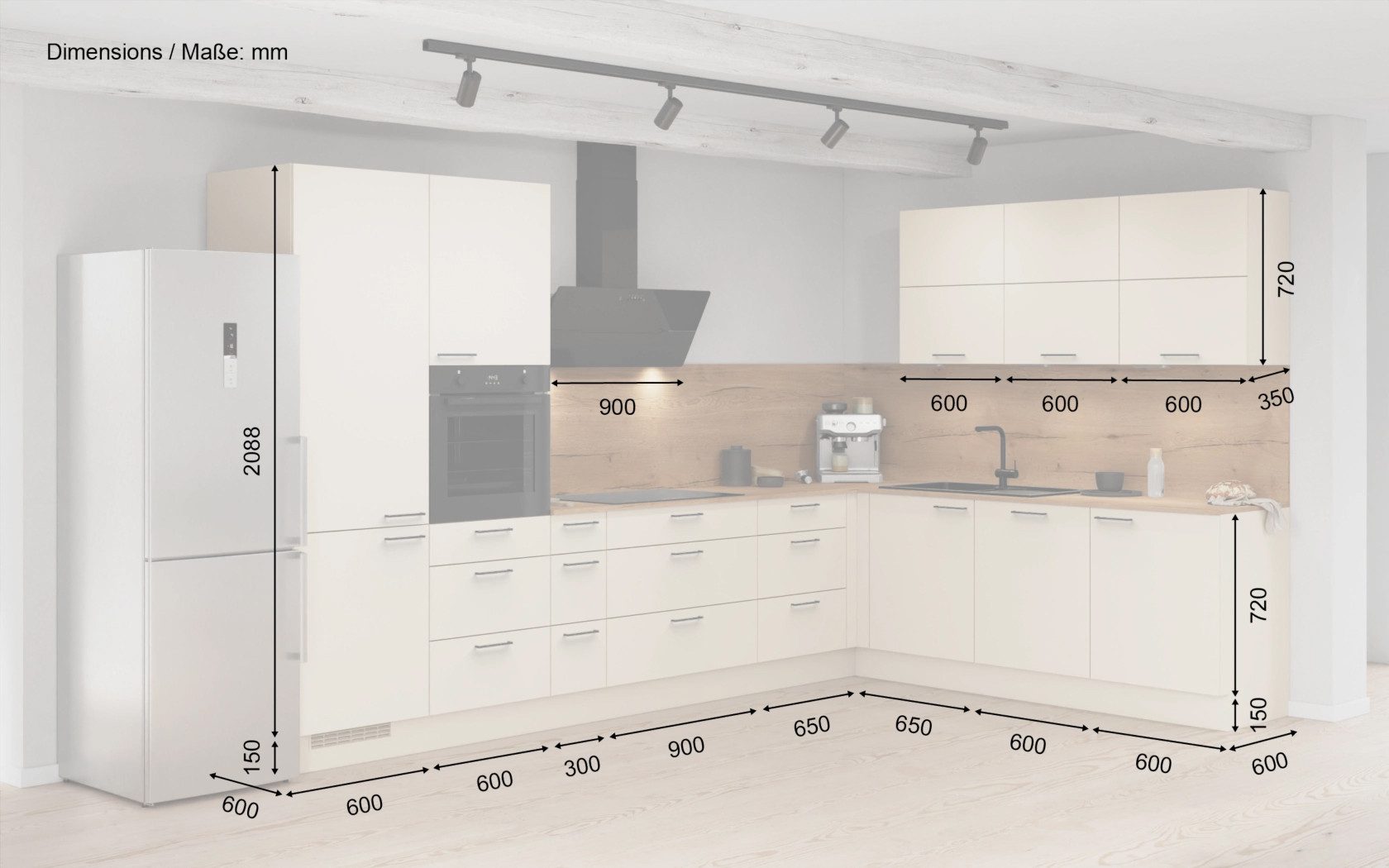 nobilia® Winkelküche Kerstin, individuell anpassbar, gratis Küchenplanung mit Profis, (Breite 613.2 cm), vormontiert, wahlw. mit E-Geräten, inkl. Lieferung