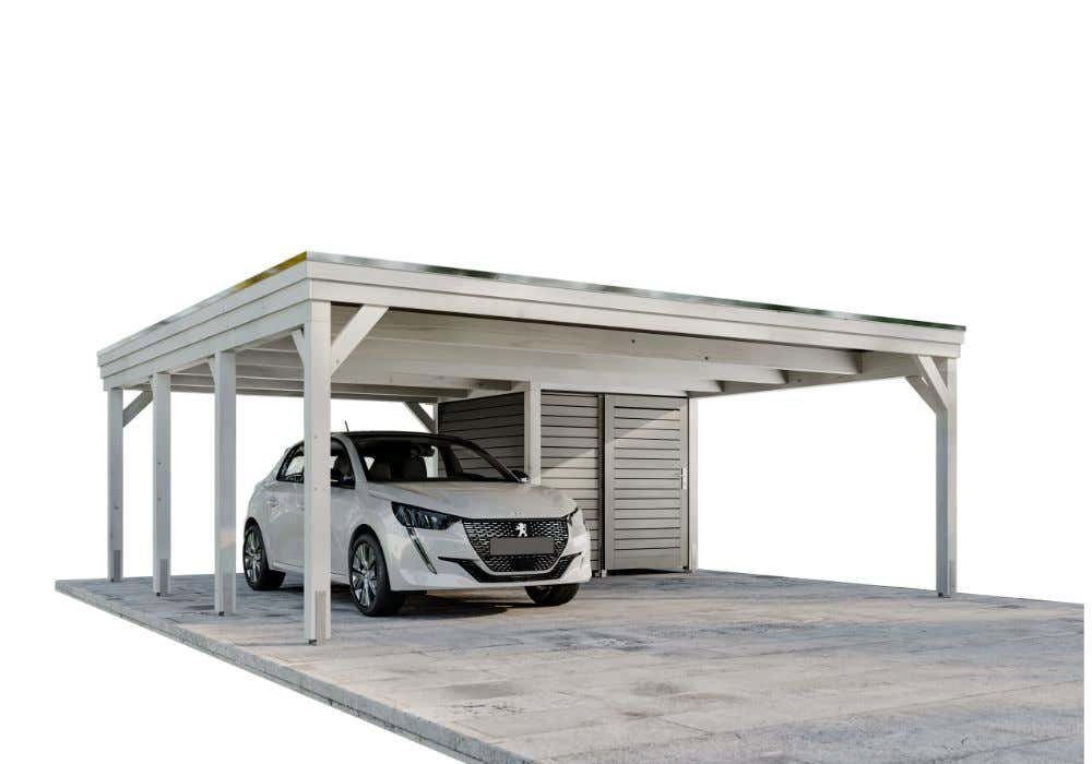 cm Alpholz BxT: Nizza, Alpholz 600x600 Einzelcarport Einzelcarport