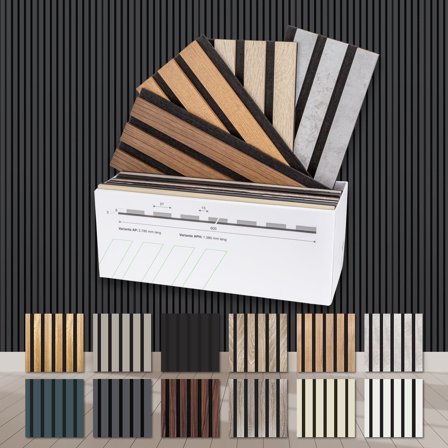 Hexim Wanddekoobjekt Musterbox (HEXIM Akustikpaneele Musterstücke günstig online kaufen