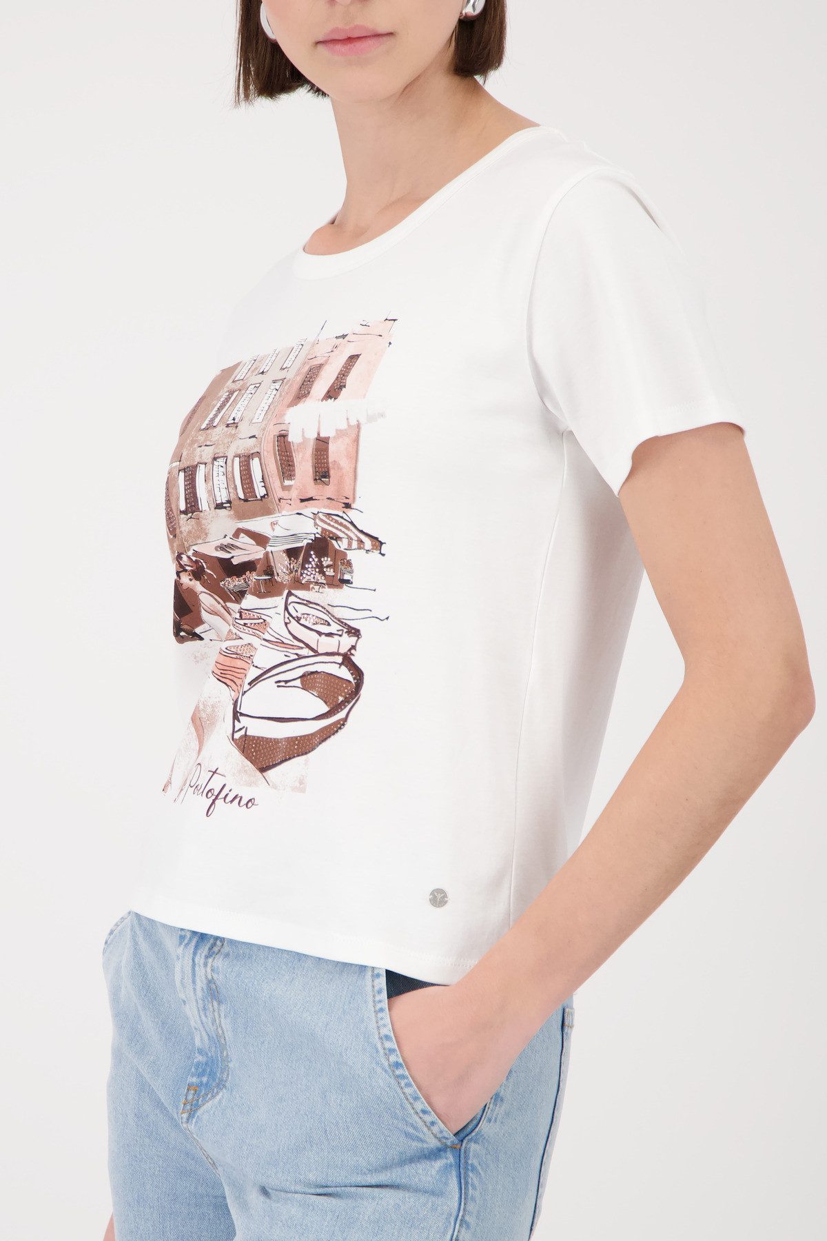 Monari T-Shirt Shirt City Regular fit mit City-Print