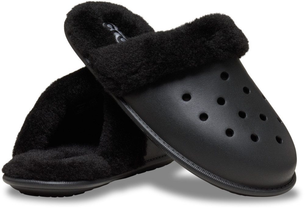 Crocs Classic Fuzz Scuff Pantoffel Hausschuh, Clog mit Warmfutter