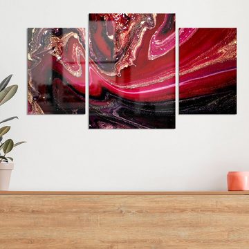 DEQORI Glasbild 'Marmor-Lavafluss', 'Marmor-Lavafluss', Glas Wandbild Bild schwebend modern