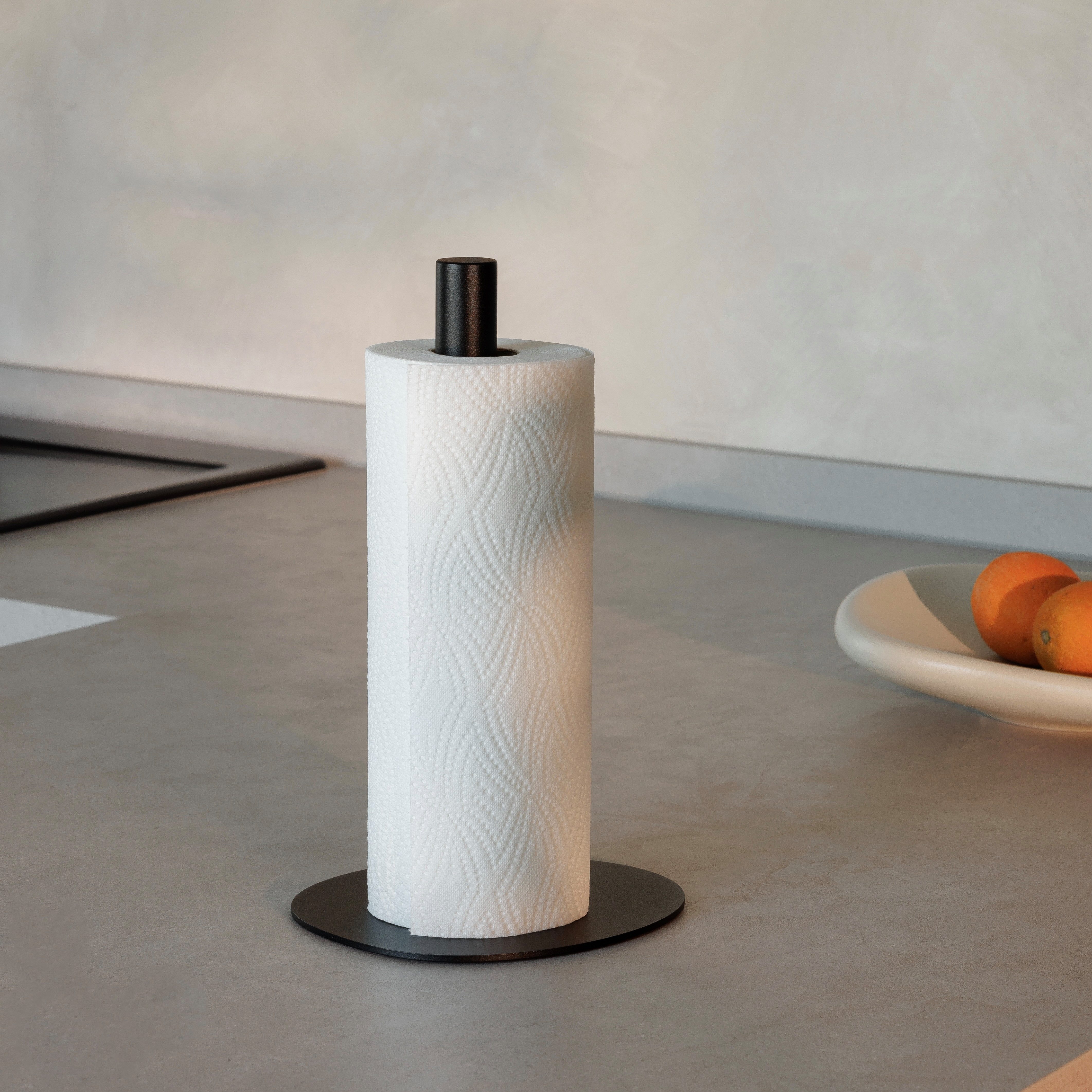 Metallbude Küchenrollenhalter IVANA, mit hochwertiger Pulverbeschichtung matt, stehend, organische Form