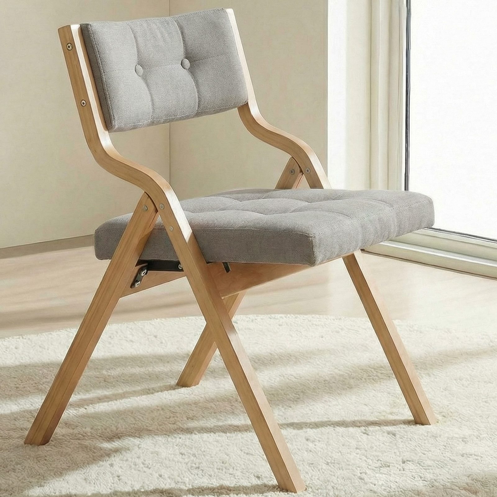 TLGREEN Klappstuhl,Küchenstuhl mit gepolstertem Sitz, (1 St), ergonomisch, platzsparend, rutschfest & stabil