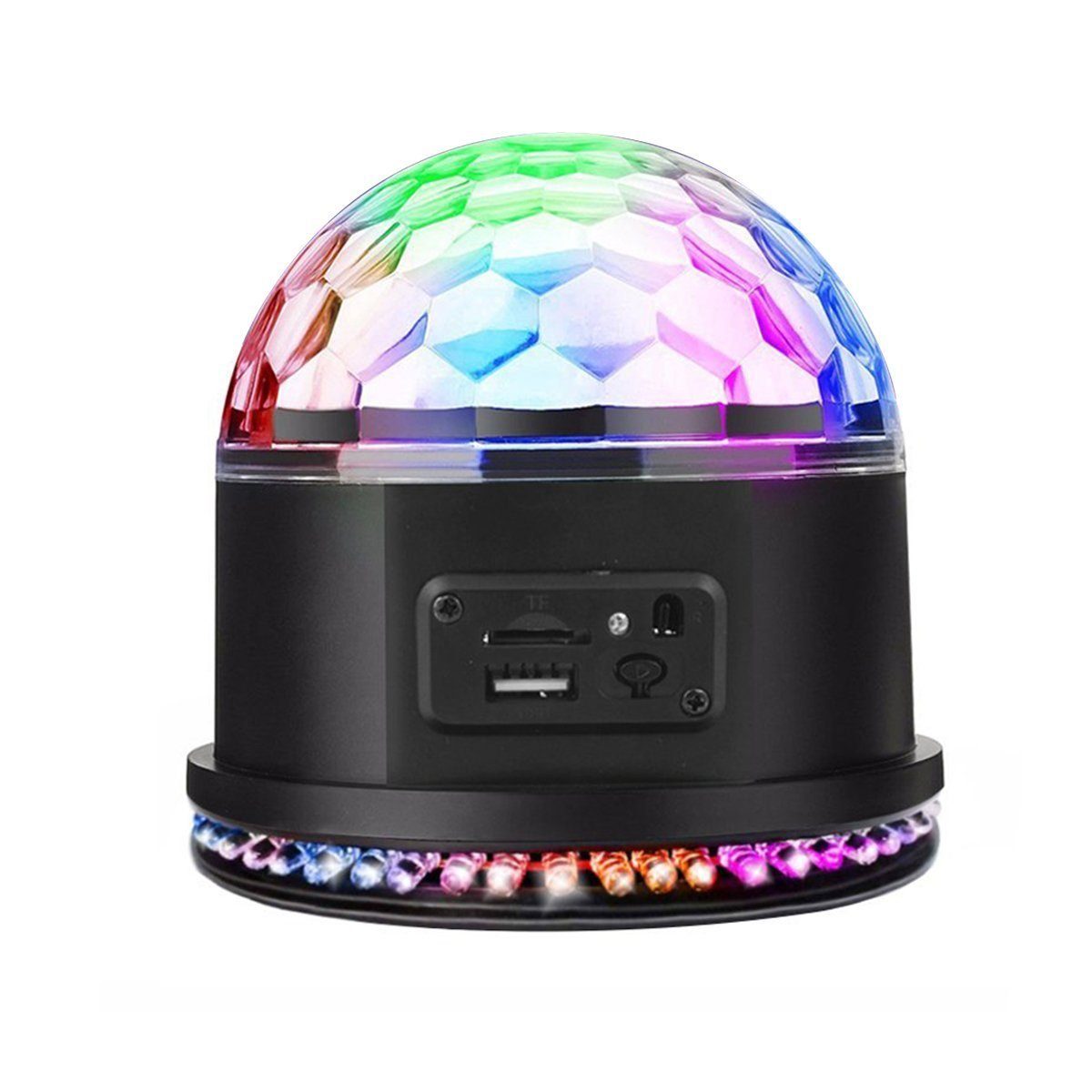 DOPWii Discolicht Partylicht mit Musiksensor, 180° drehbar | Disco-Lichter