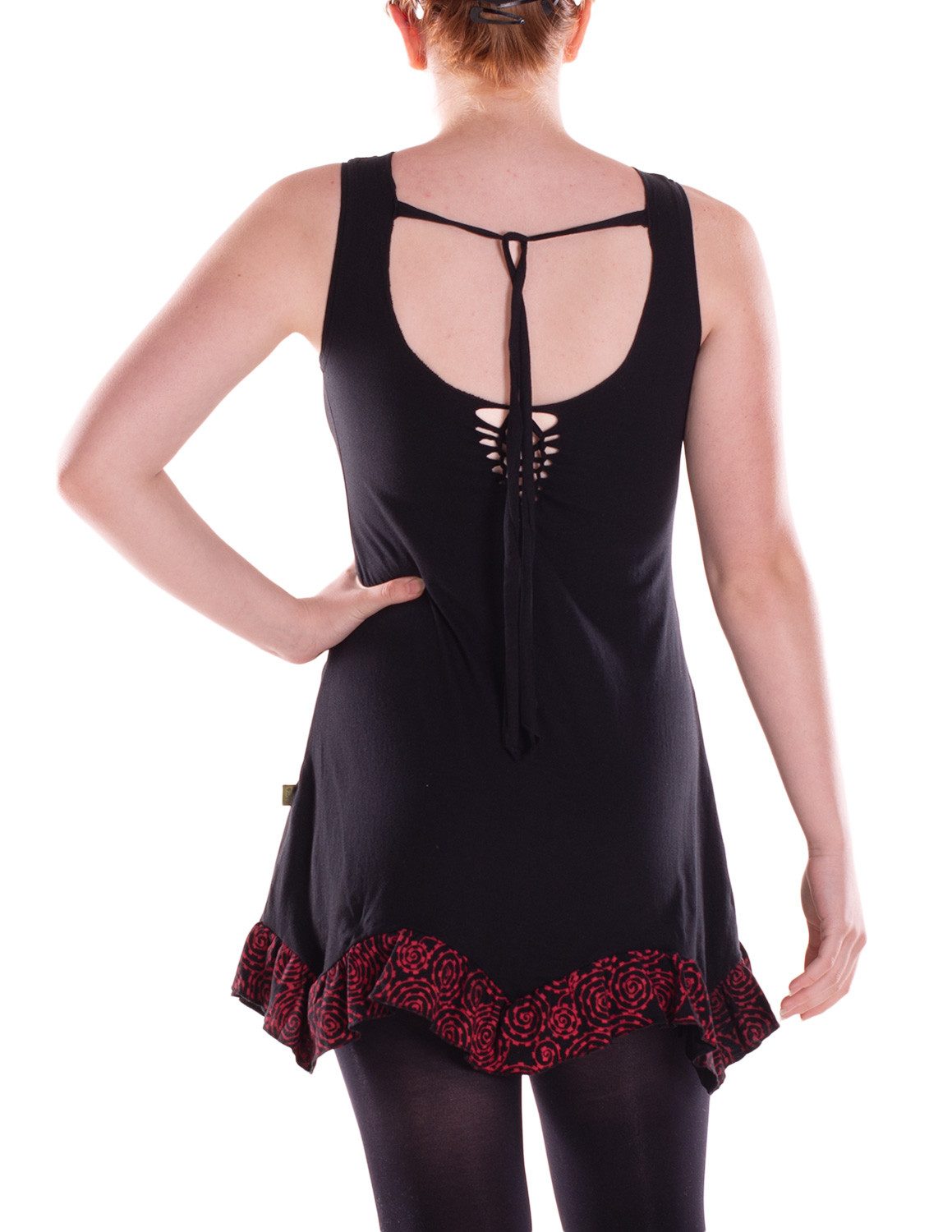 Vishes Sommerkleid Damen Mini-Kleid Tunika Baumwolle Cutwork-Lagenlook Race günstig online kaufen