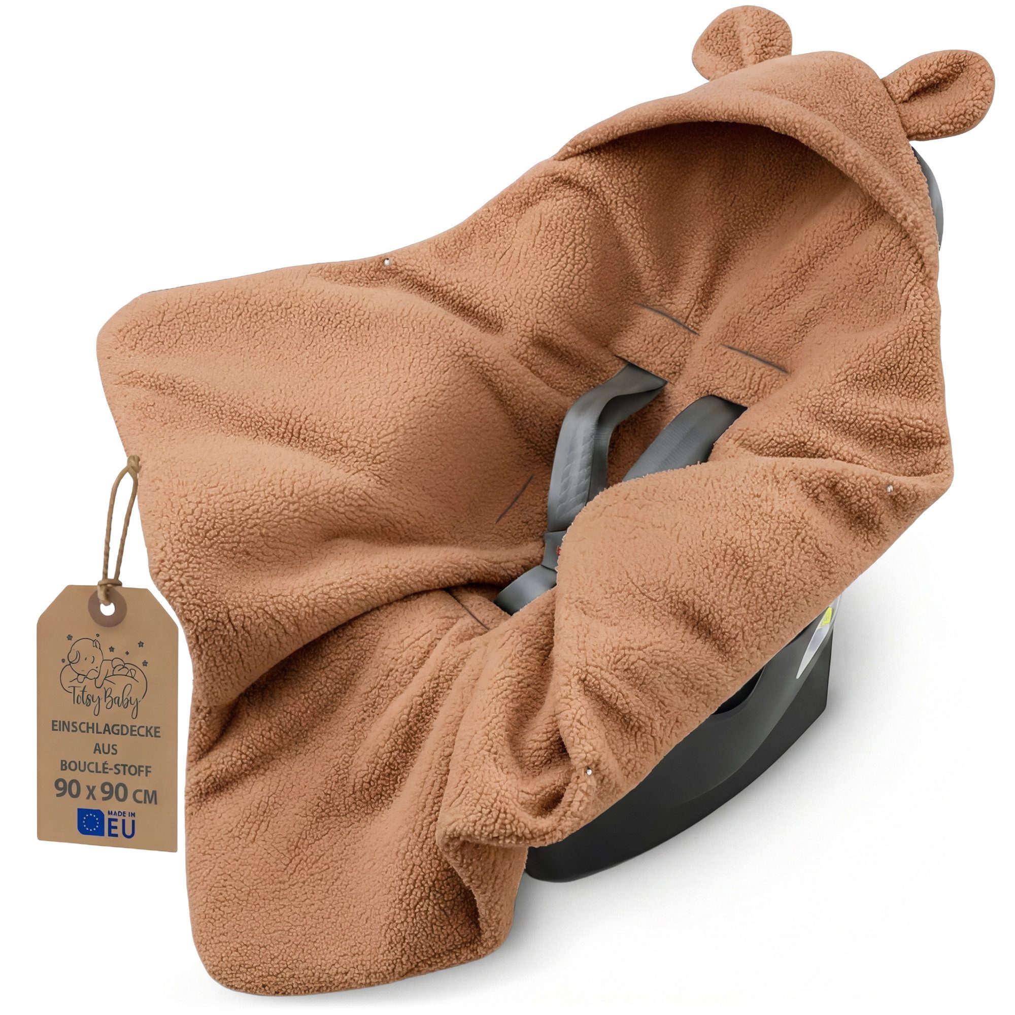 Einschlagdecke Babyschale Bouclé Winter Fußsack Neugeborene Winterschlafsack Blanket, Totsy Baby