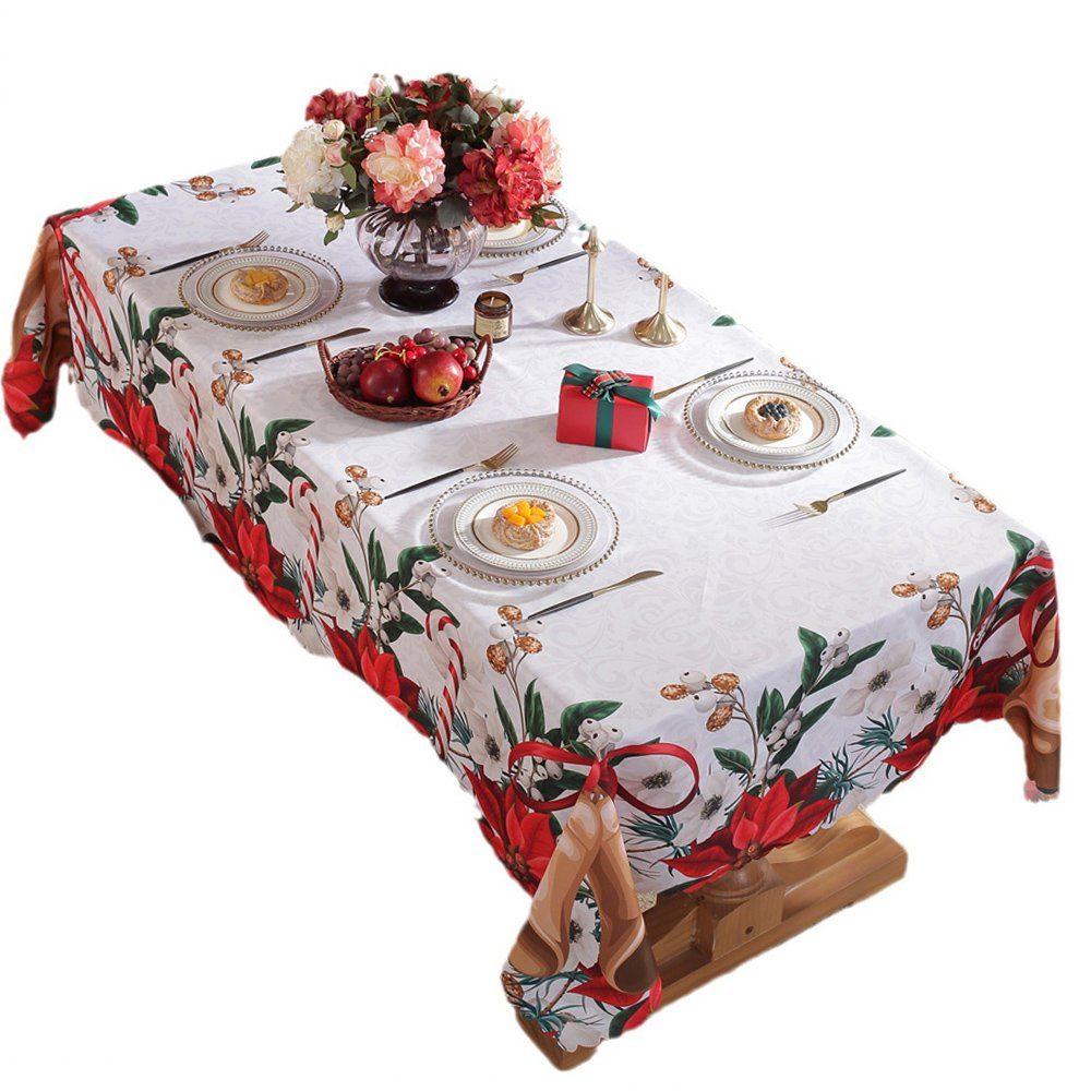 Dekorative Tischdecke Tischdecken für Weihnachtsfeiern, Tischdecken für den Advent (1-tlg), für Weihnachtsfeier Esszimmer Restaurant Deko