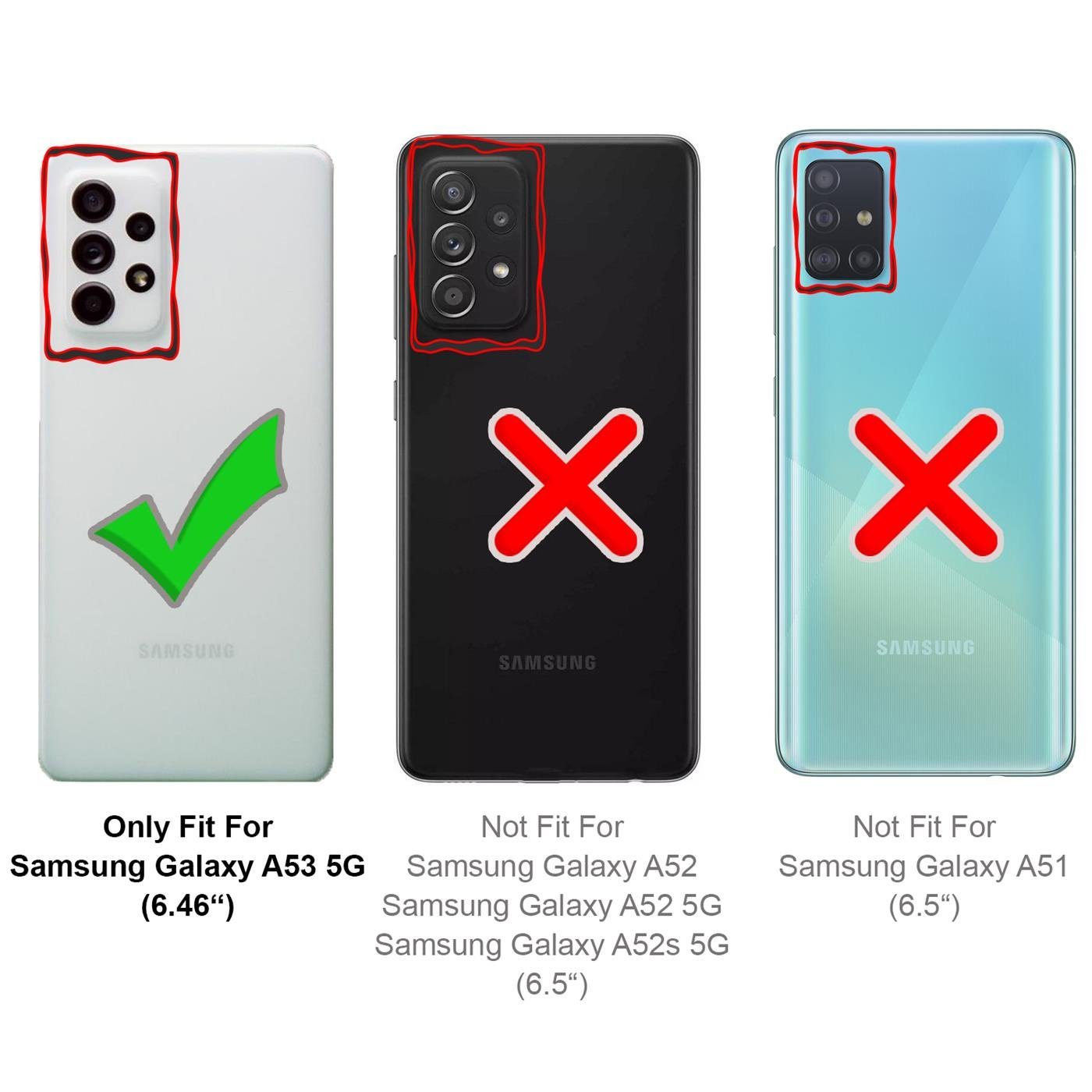 CoolGadget Handyhülle Flip Case Wallet Cover Book Tasche für Samsung Galaxy A53 5G 6,5 Zoll, Handy Tasche mit Kartenfach Book Schutzhülle – Bild 3 von 5