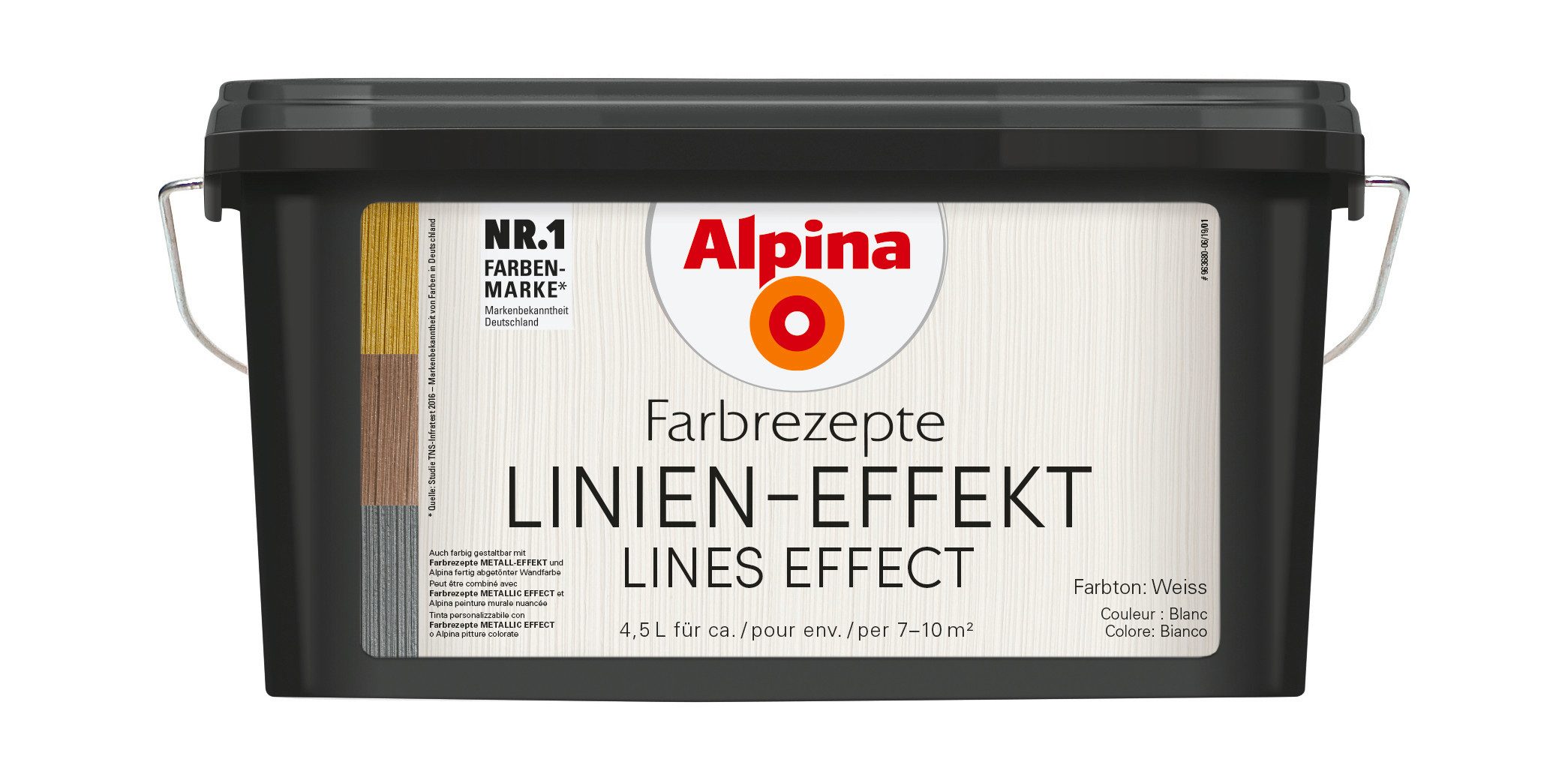 Alpina Wandfarbe Farbrezepte LINIEN-EFFEKT 4,5 Liter