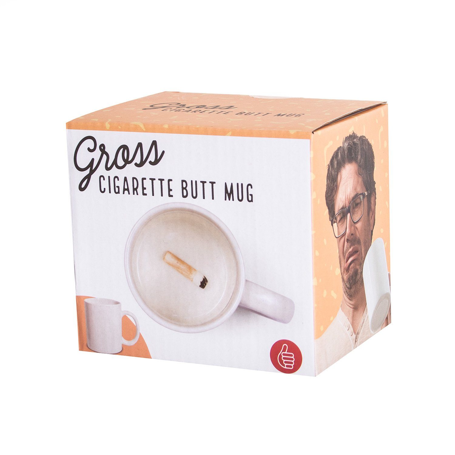 Thumbs Up Tasse Tasse "Gross Mug" - Zigarette, Keramik, mit Zigarettenattrappe