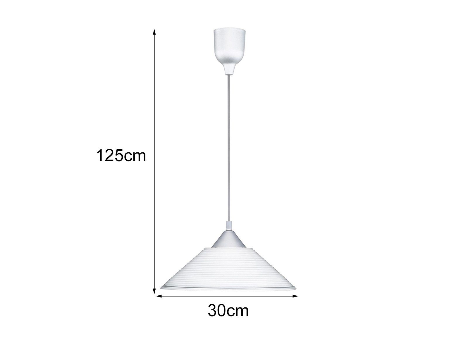 TRIO Leuchten LED Pendelleuchte, LED wechselbar, Warmweiß, Esstisch-lampe modern über Kücheninsel Lampenschirm Glas Weiß, Ø30cm