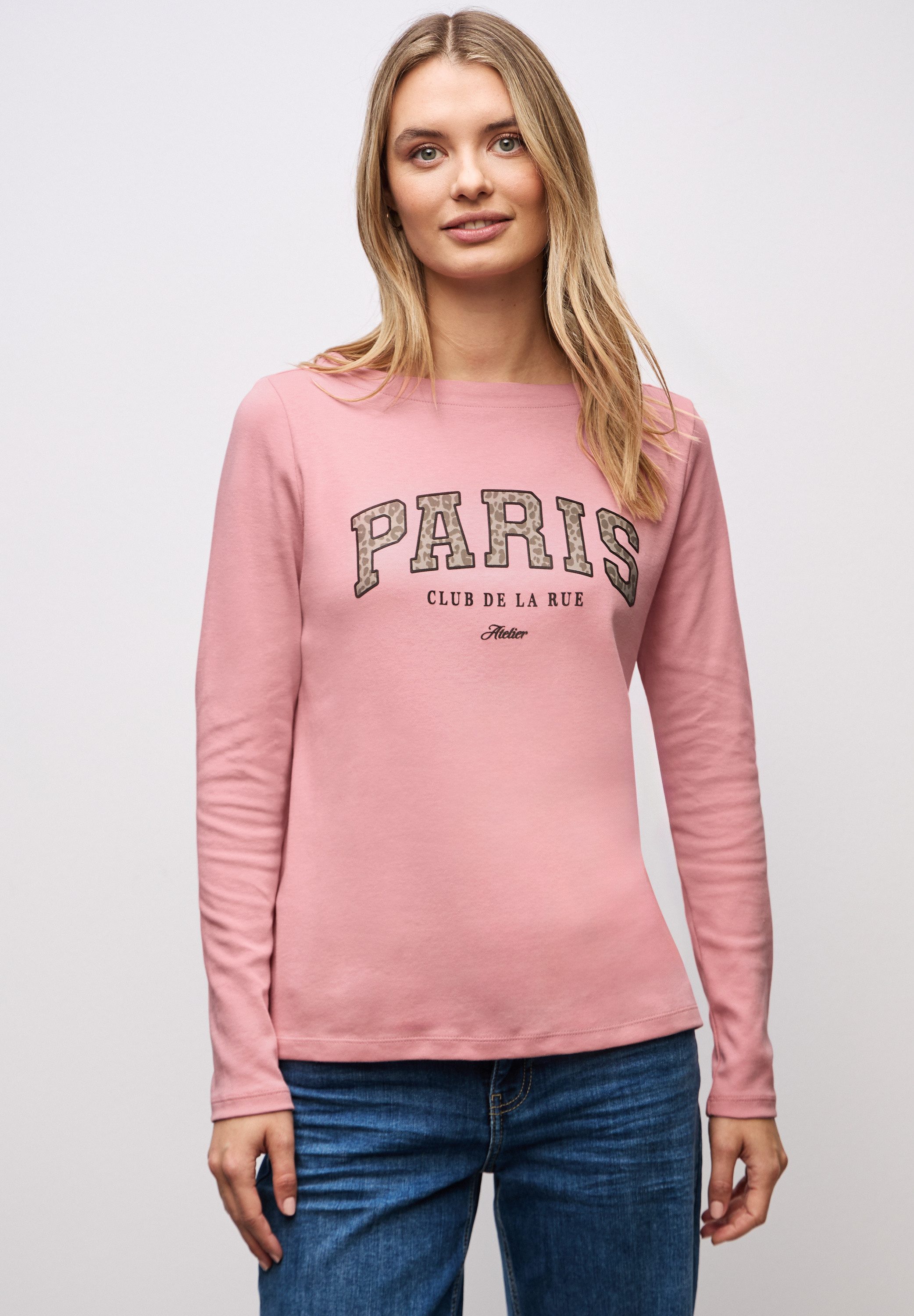 STREET ONE Langarmshirt aus reiner Baumwolle günstig online kaufen