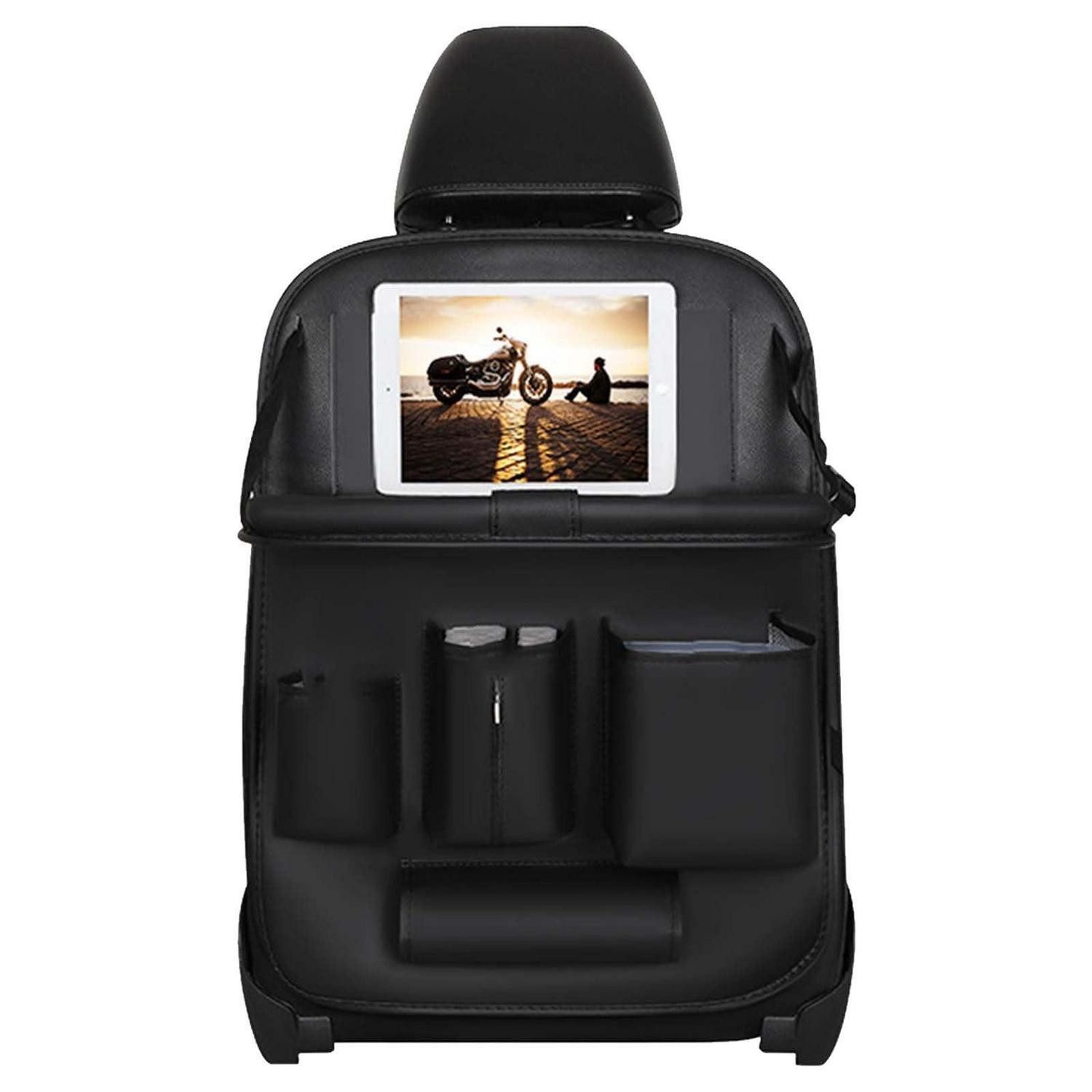 LuxusKollektion Rücksitzorganizer Auto Organizer Kinder mit Tisch Schwarz
