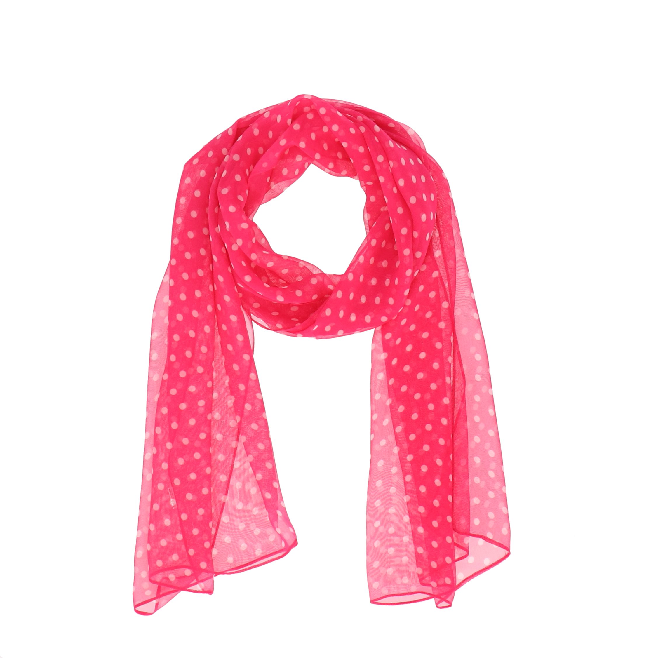 halsüberkopf Accessoires Schal luftig Chiffon Tupfen, leicht pink Modeschal