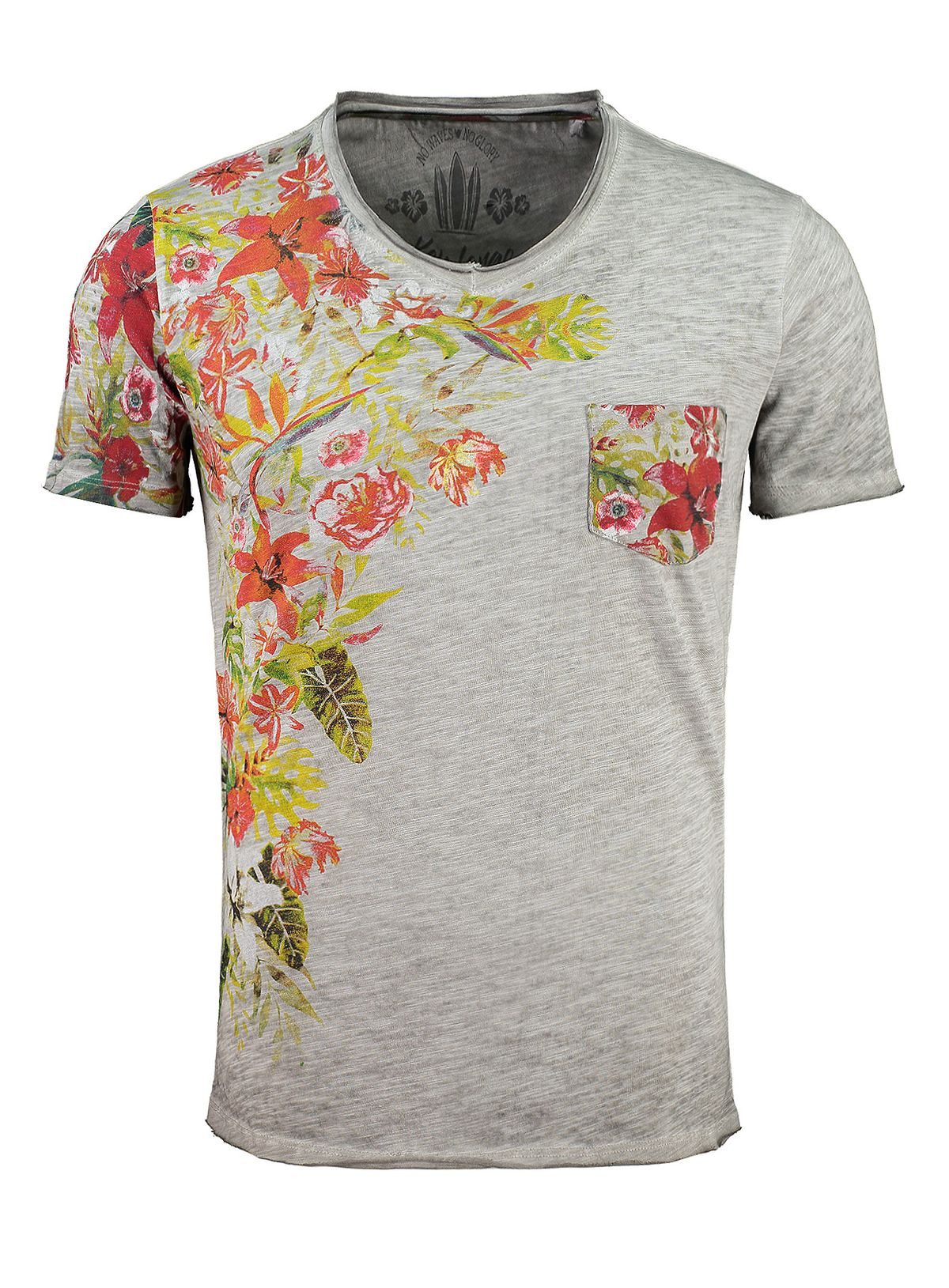 T-Shirt Babylon MT00195 Hawaii Look Blumenmuster