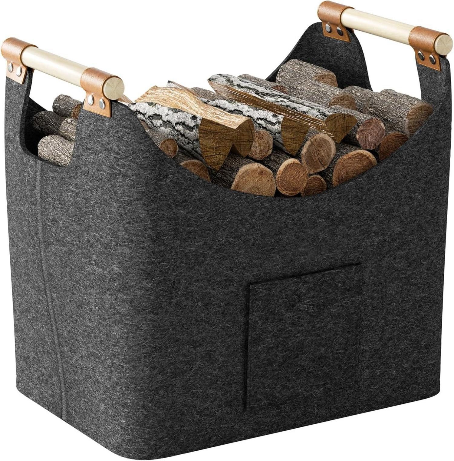 LuxusKollektion Kaminofen-Erweiterungssegmet XXL Holzkorb Filz 57L günstig online kaufen