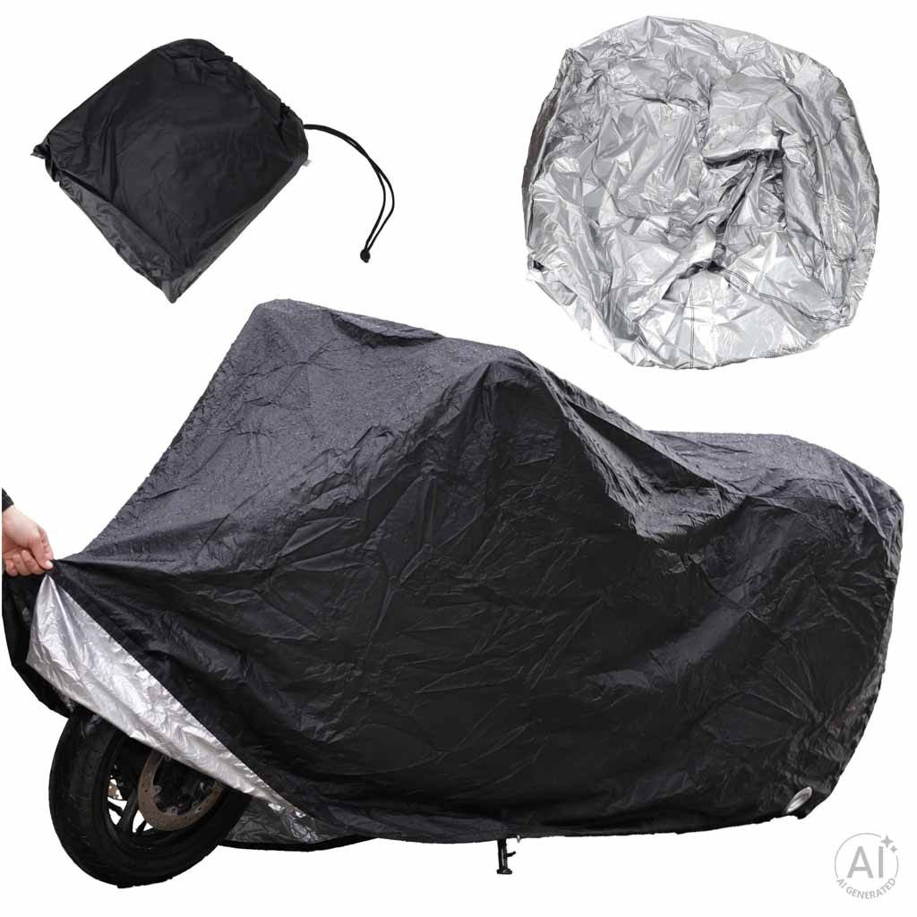 Ikonka Fahrradschutzhülle Fahrradgarage Regenschutz Rollerabdeckung (Spar-Set, 1-St., 200x70x110 cm wasserdicht), wasserdicht, Kordelzug, Schnalle, UV-Schutz