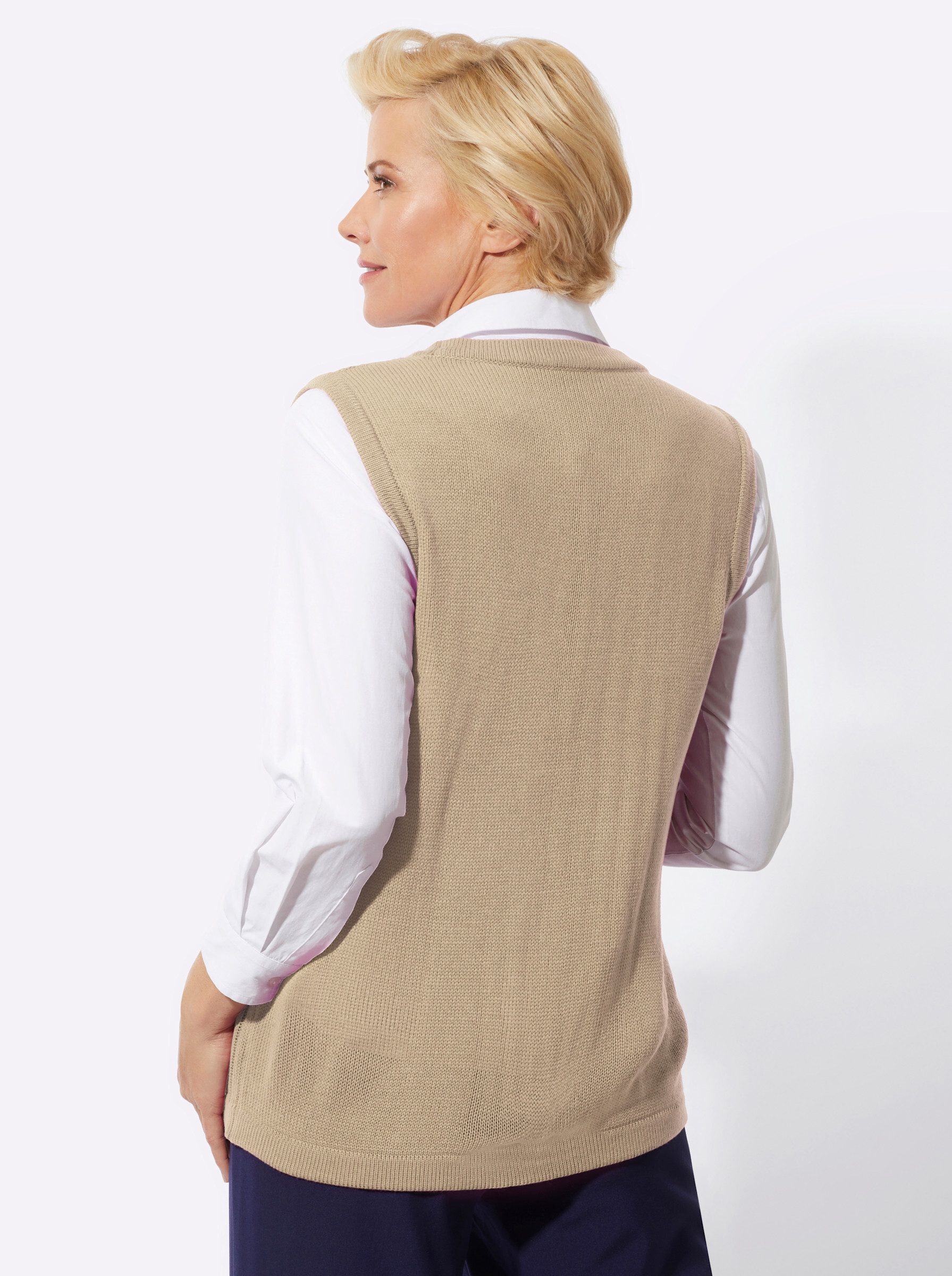Witt Strickweste Strickweste Ärmellos Zopfmuster günstig online kaufen