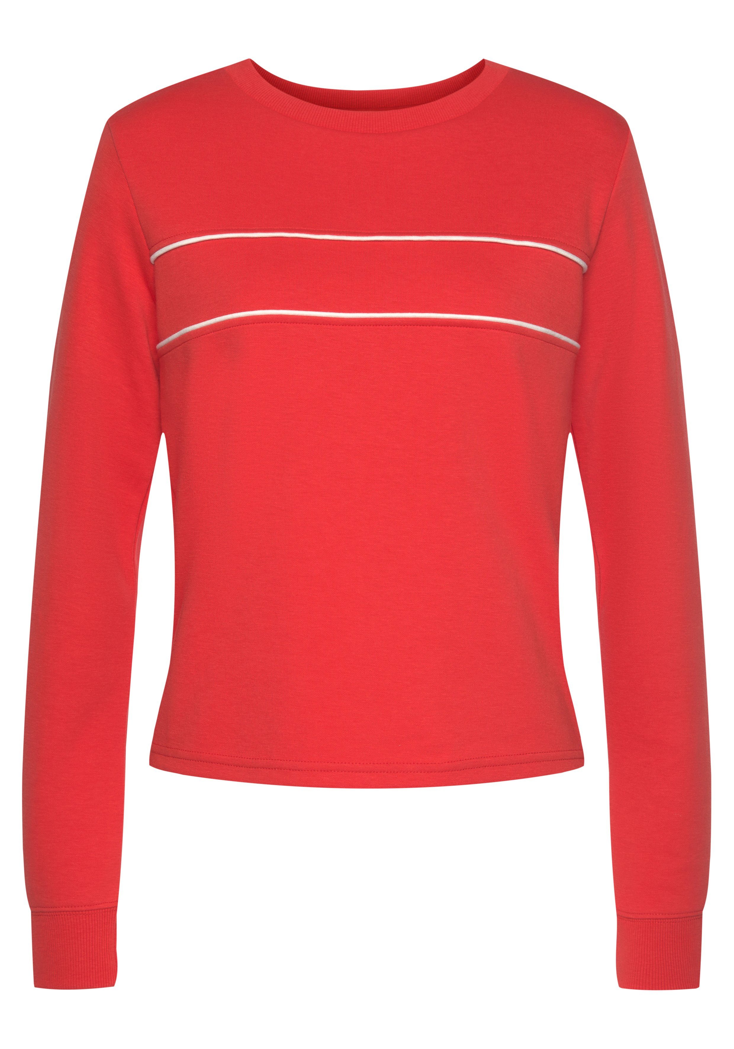 H.I.S Sweatshirt, mit Piping auf der Brust, Loungewear günstig online kaufen