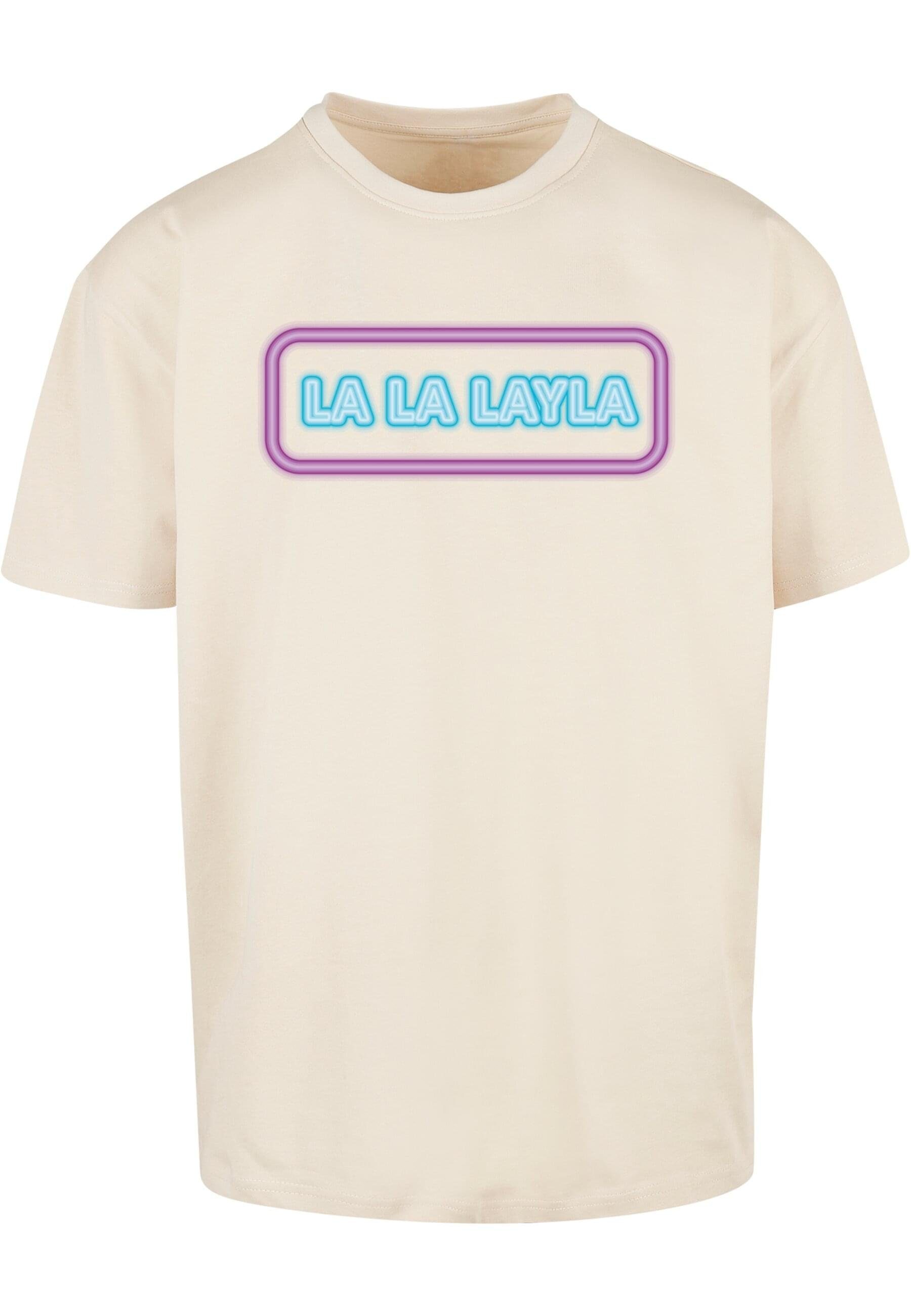 Merchcode T-Shirt Herren LA LA LAYLA Oversize Tee (1-tlg) sand
