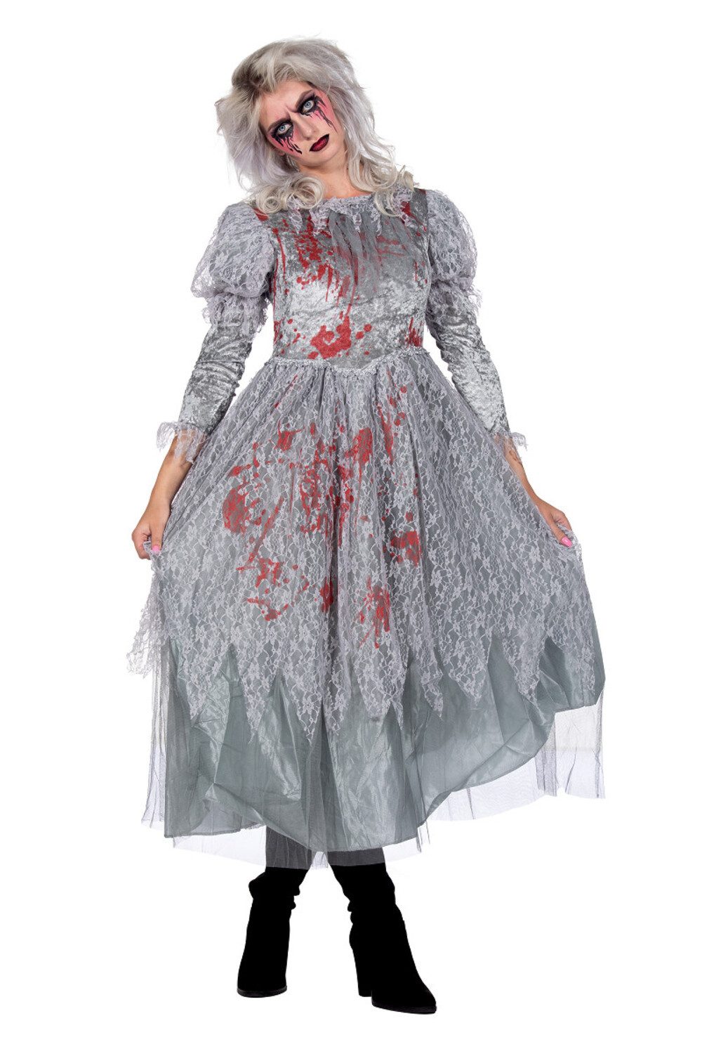Wilbers Monster-Kostüm Exorzist Kostüm Besessen Dämon Schauriger Halloween Damen Horrorparty