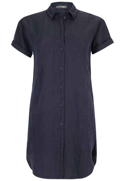 Doris Streich Blusenkleid aus Leinen mit elastischen Einsätzen mit modernem Design