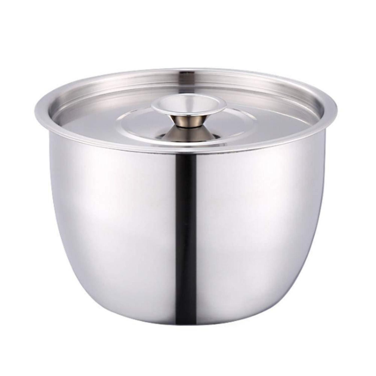 LuxusKollektion Rührschüssel Rührschüssel Edelstahl 19cm mit Deckel, Metall