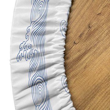Abakuhaus Tischdecke Rundum-elastische Stofftischdecke, Welle Abstrakt Seeozean Muster