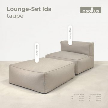 osoltus Gartenlounge-Set osoltus Ida Premium Modular Lounge 2tlg. Axroma Olefin taupe beige