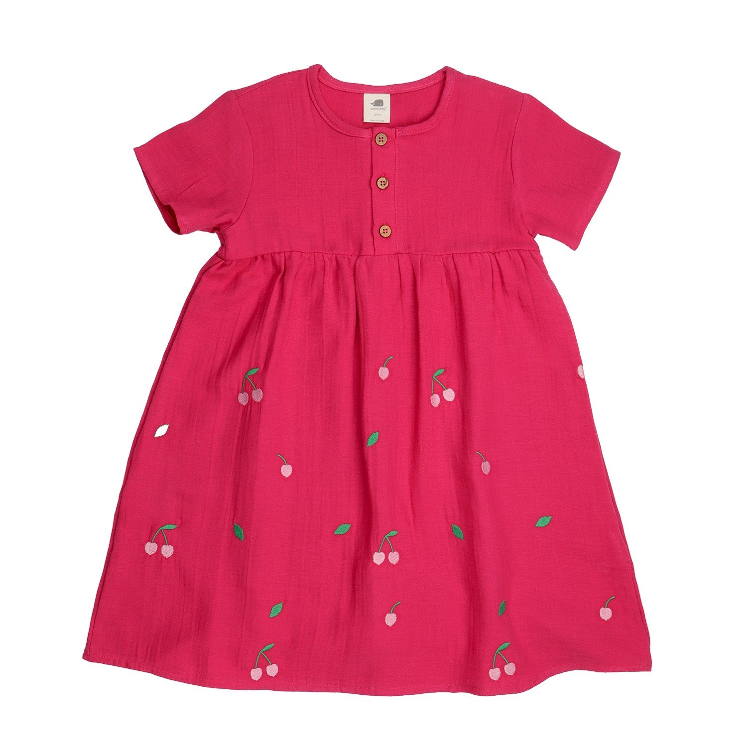 Walkiddy Sommerkleid Rosa Kleid aus Bio-Baumwolle für Kinder Bio Baumwolle,GOTS,Kinderbekleidung,nachhaltige Klamotten,Kleid