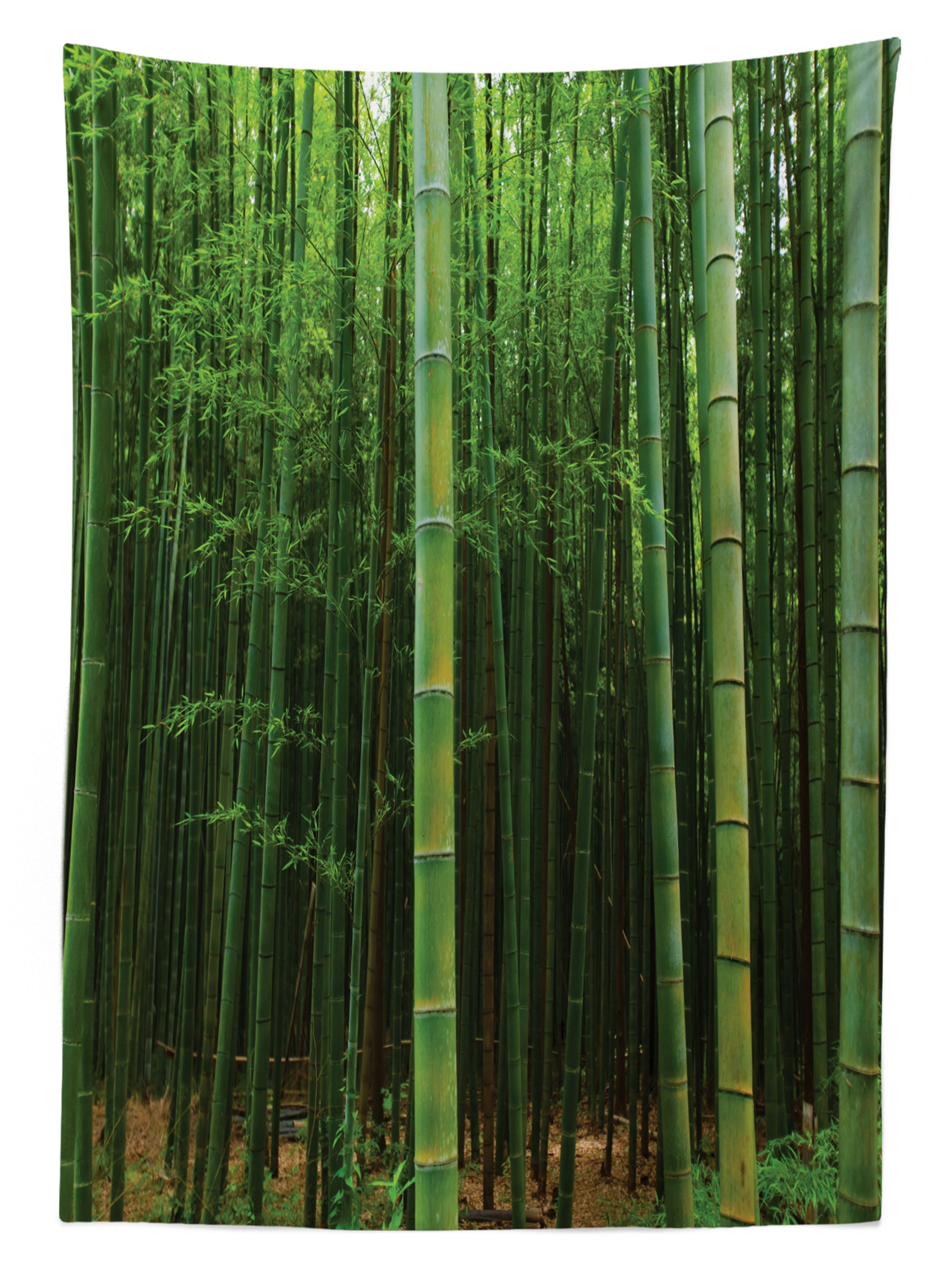 Abakuhaus Tischdecke Farbfest Waschbar Für Exotische Bambus-Wald Grün Farben, geeignet Klare Außen den Bereich
