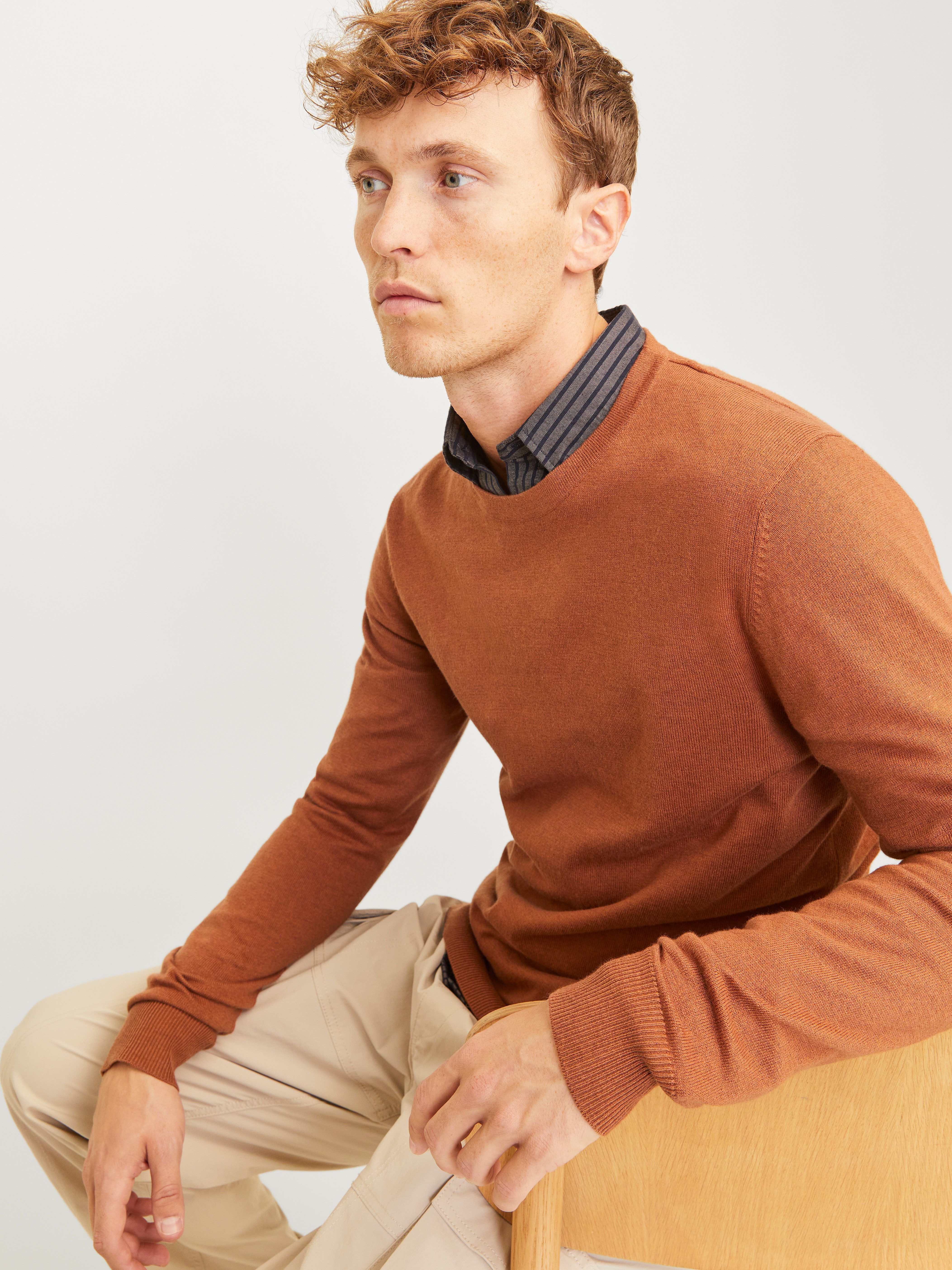 Jack & Jones Strickpullover JJEEMIL KNIT CREW NECK NOOS mit Rundhalsausschn günstig online kaufen
