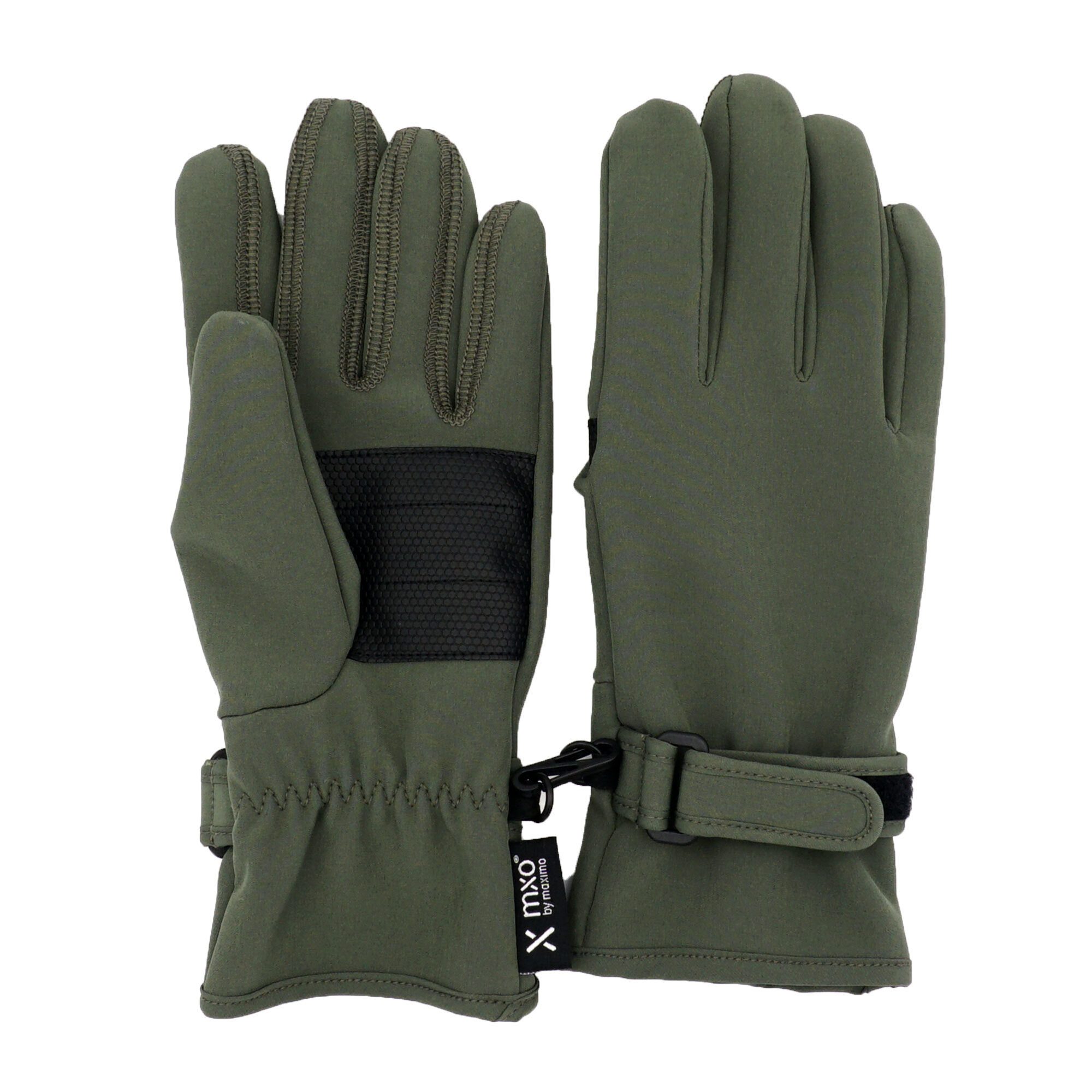 MAXIMO Strickhandschuhe KIDS-Fingerhandschuhe Softshell, Klettriegel (2-St)