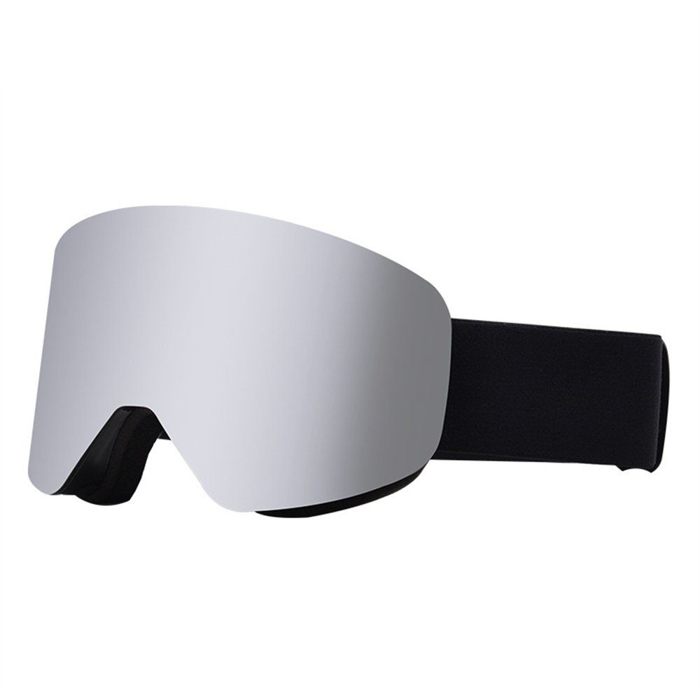 (1-St), Anti-Beschlag-Beschichtung Kontrastverstärkende Skibrille Dekorative Mit Skibrille praktischer Erwachsene, mit Für UV-Schutz Schutz, Skibrille, UV silber