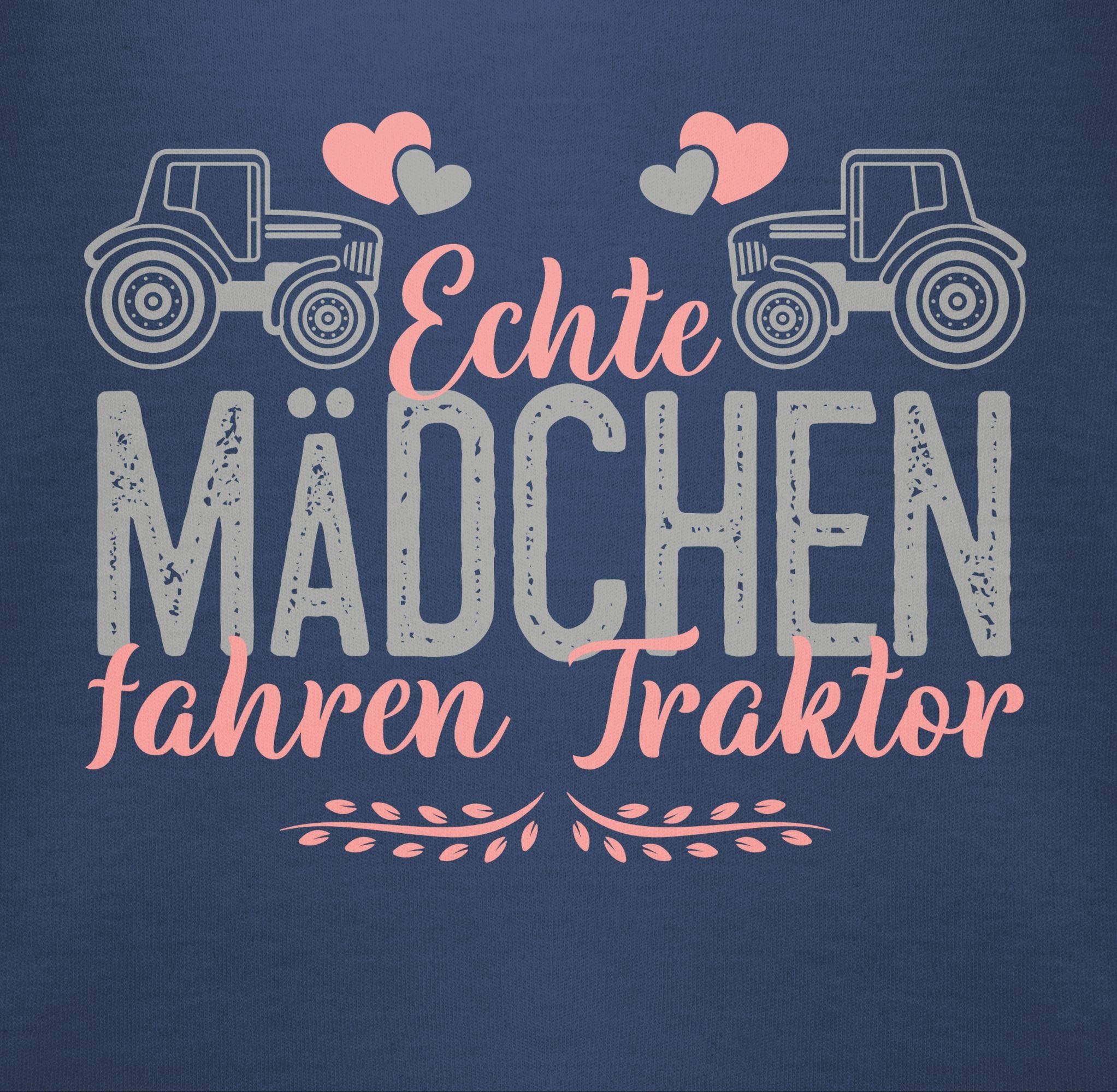 fahren Blau Mädchen Traktor Shirtracer Echte Baby grau/rosa Navy Bagger Shirtbody Co. 1 Traktor und