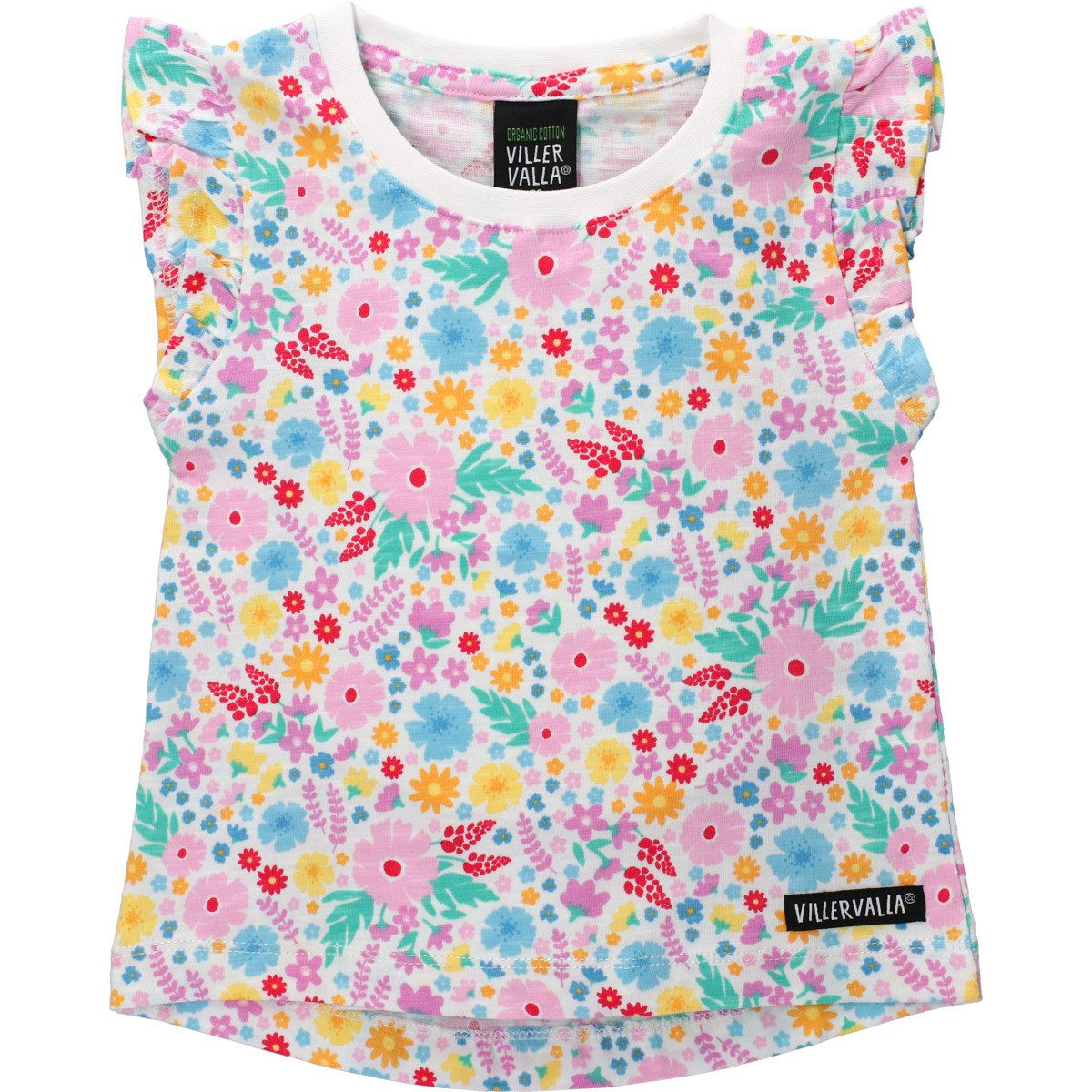 Villervalla T-Shirt Blume Mädchen (1-tlg) Shirt, Oberteil, Leibchen, Funktionsshirt, Shortsleeve Shirt