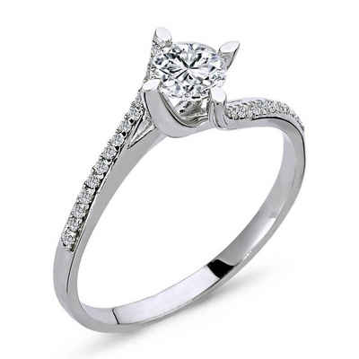 EinStein Diamant Verlobungsring 0,55 Carat Diamant Solitär Ring Verlobungsring Weißgold, Diamant