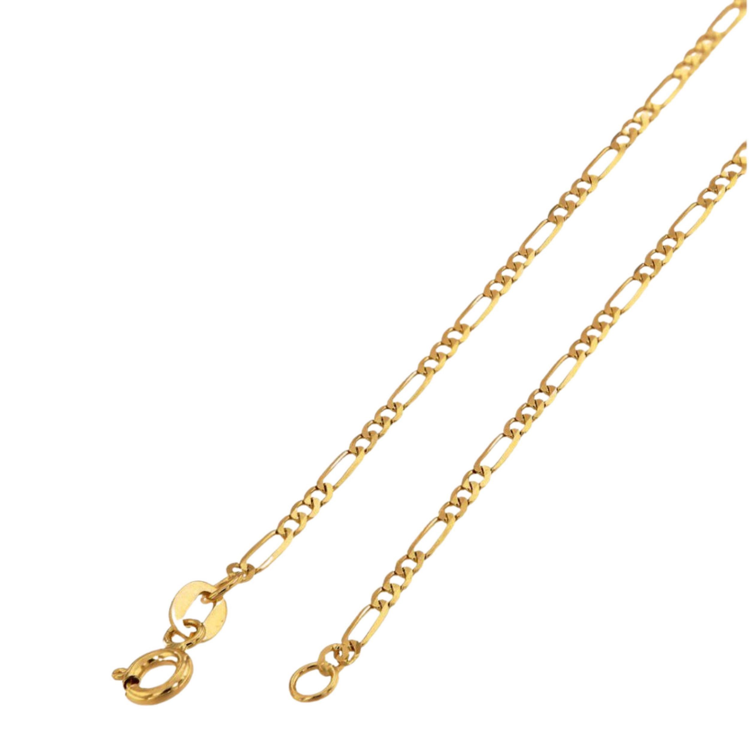 GOLDKLEIN Goldkette 14 Karat Gold Figaro Stil 585 Echtgold 45cm-60cm Halskette, Bestpreis - Damen Herren mit Schmuckbox - Sale 30.04.2026